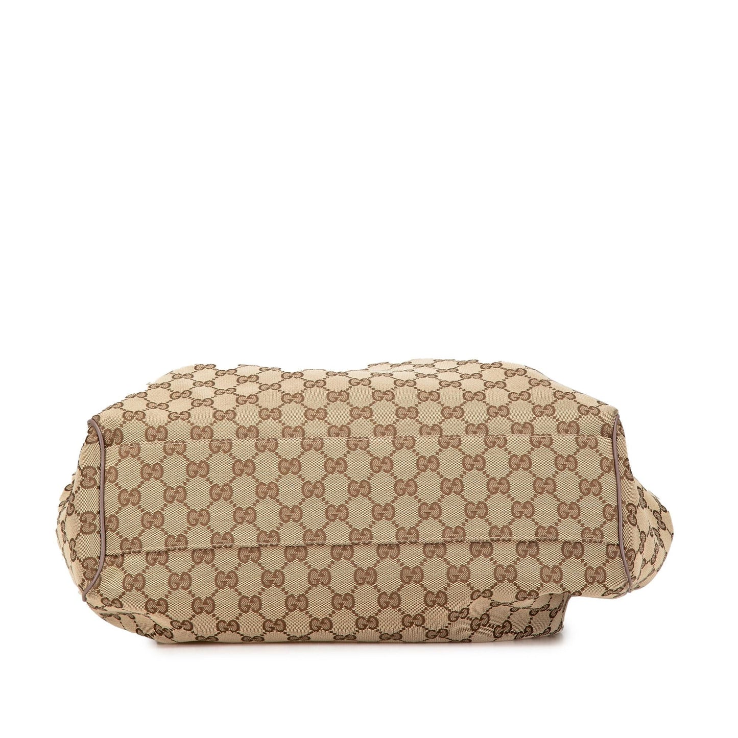 Gucci GG Sukey Canvas Calf Brown Tote Bag Shg Iquobb