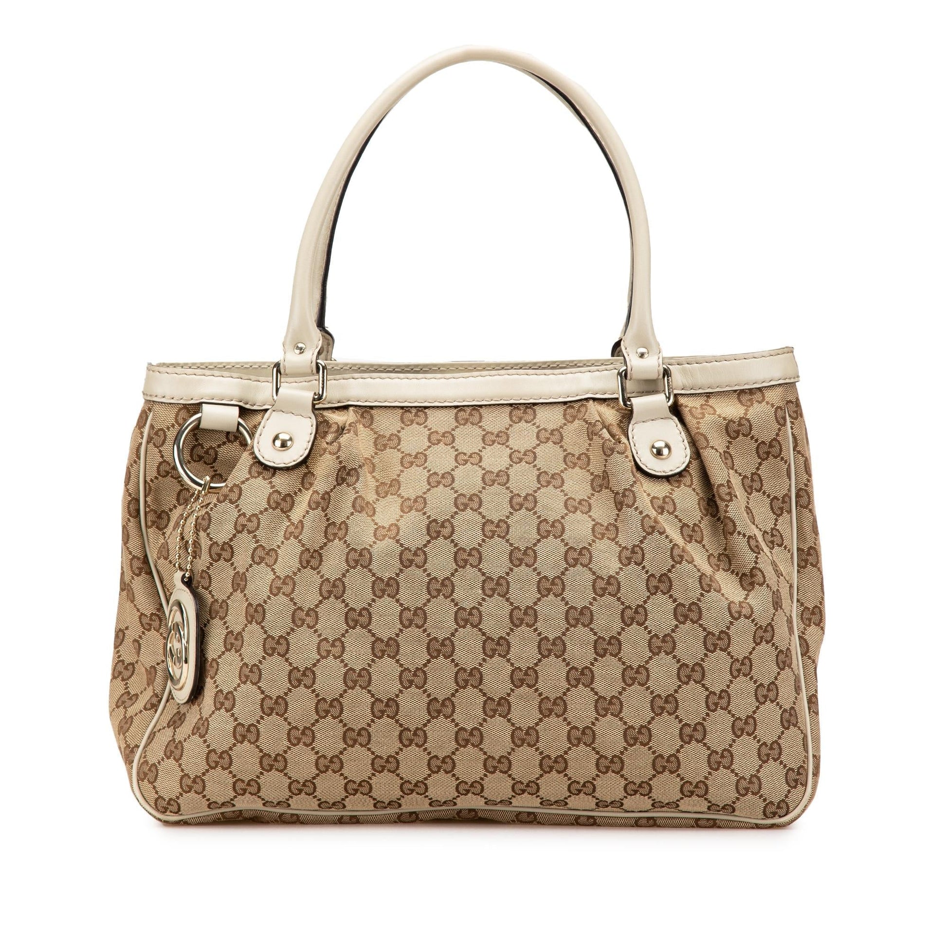 Gucci GG Sukey Canvas Brown Tote Bag