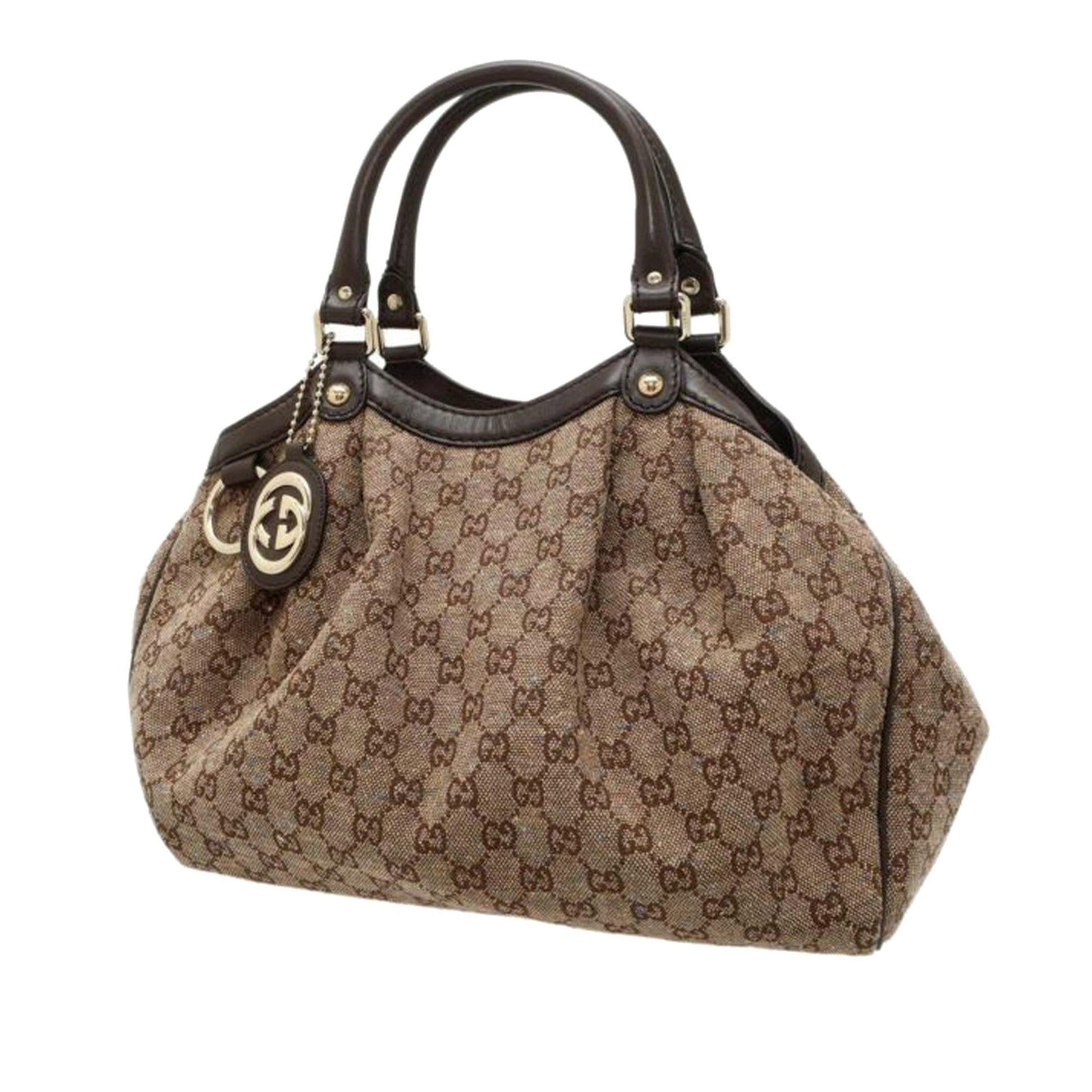 Gucci GG Sukey SHG Canvas Brown Tote Bag Sukey Shg