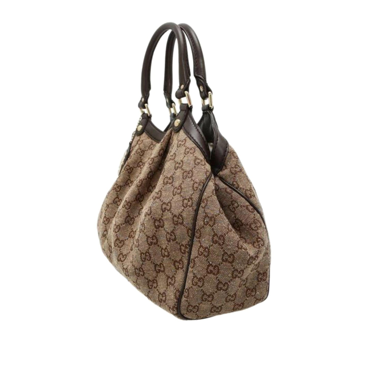 Gucci GG Sukey SHG Canvas Brown Tote Bag Sukey Shg