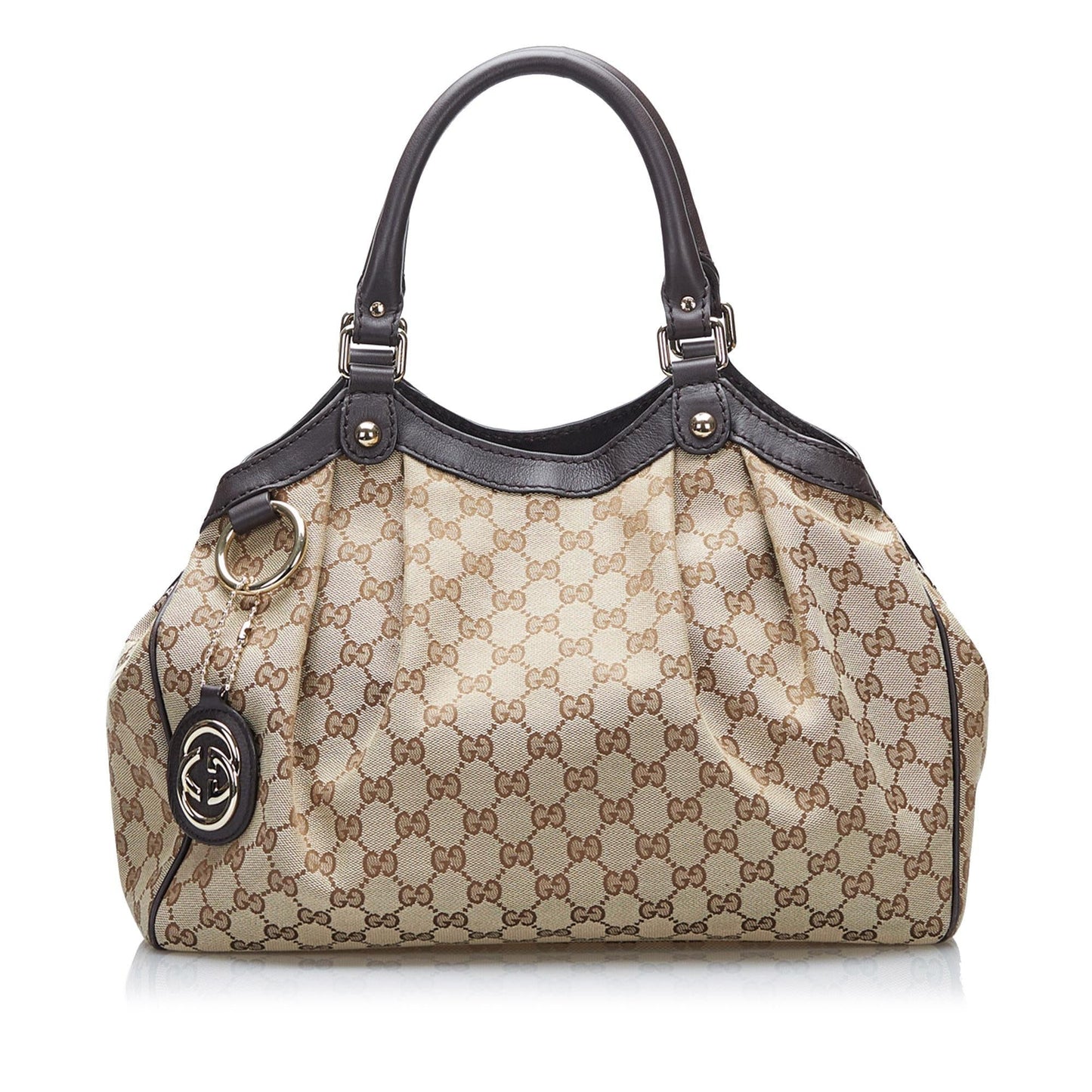 Gucci GG Sukey SHG-wl38gU Canvas Brown Tote Bag