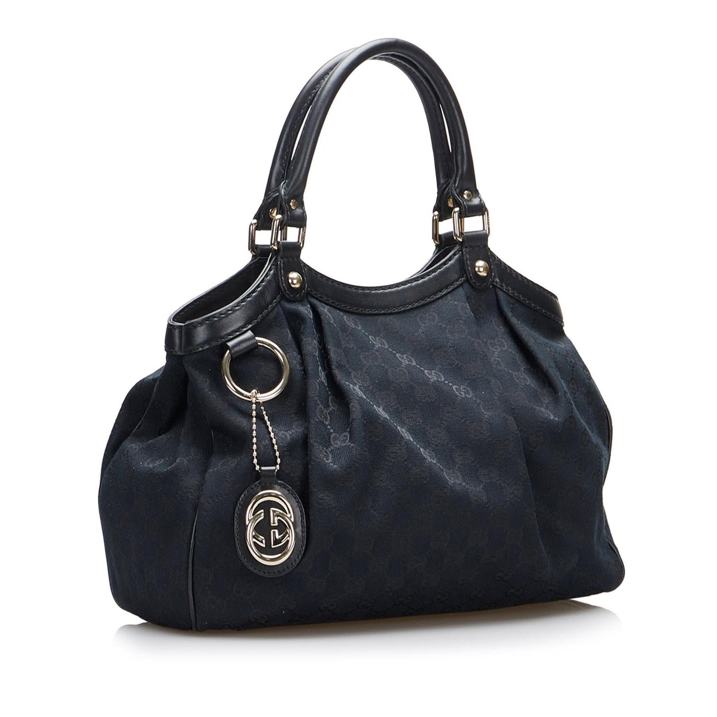 Gucci GG Sukey SHG-jiYa7C Canvas Calf Black Tote Bag