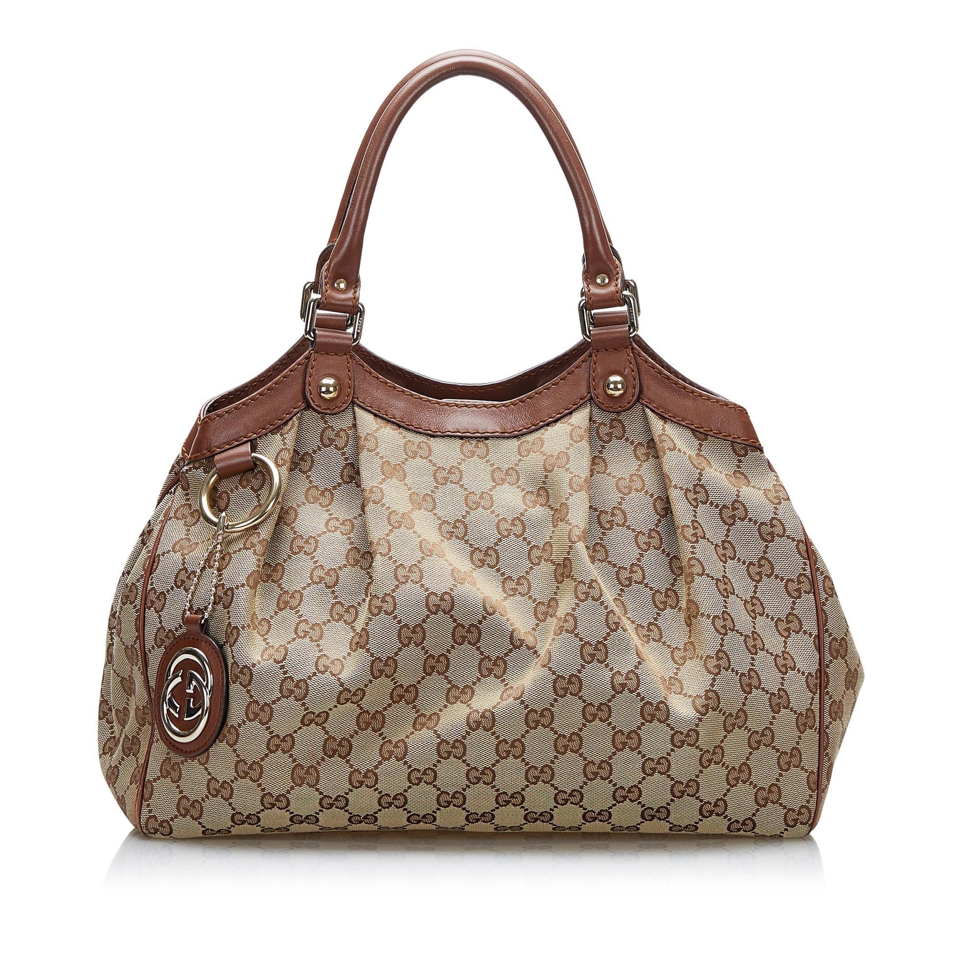 Gucci GG Sukey SHG-wPrZKd Canvas Brown Tote Bag