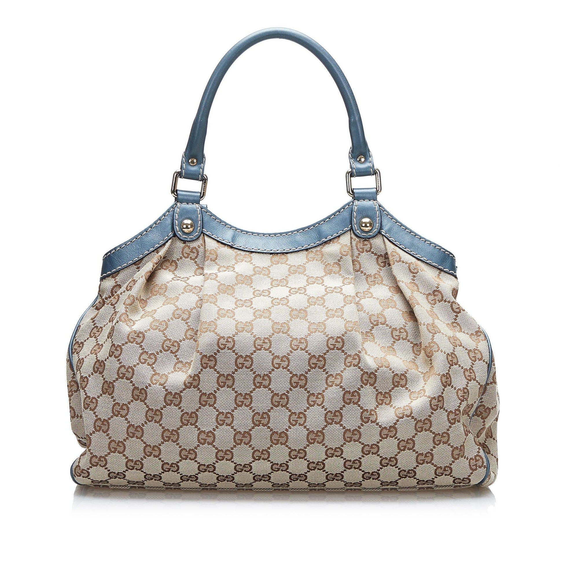 Gucci GG Sukey SHG-zkLa3S Canvas Brown Satchel Bag