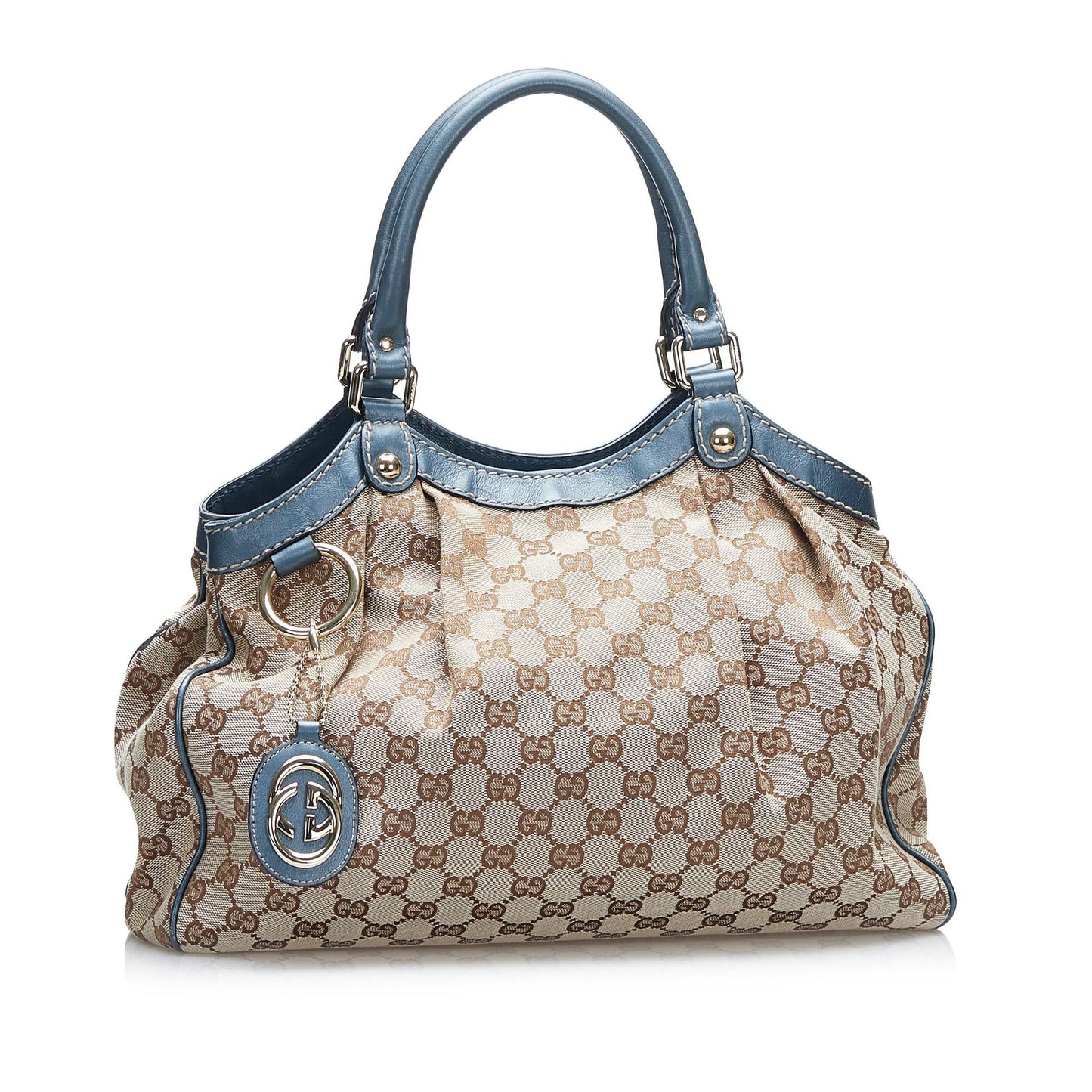 Gucci GG Sukey SHG-zkLa3S Canvas Brown Satchel Bag