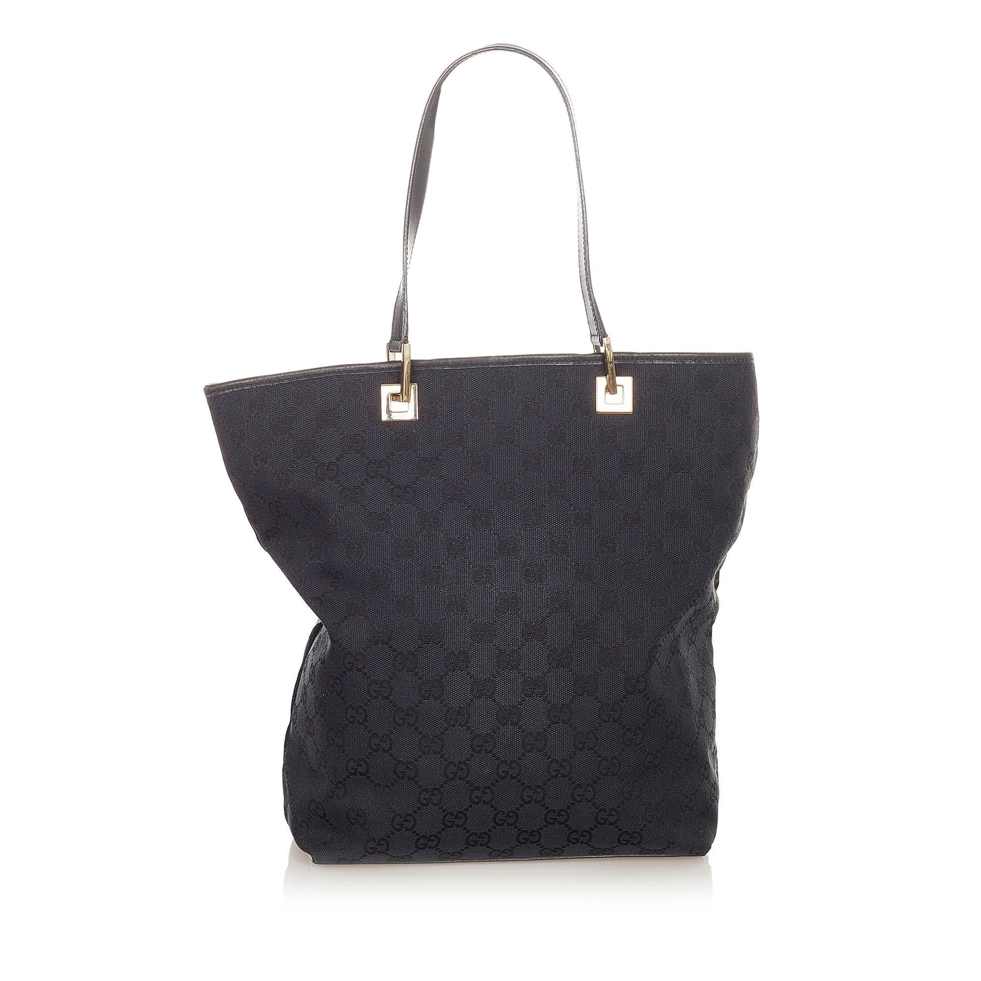 Gucci GG SHG Canvas Black Tote Bag 17