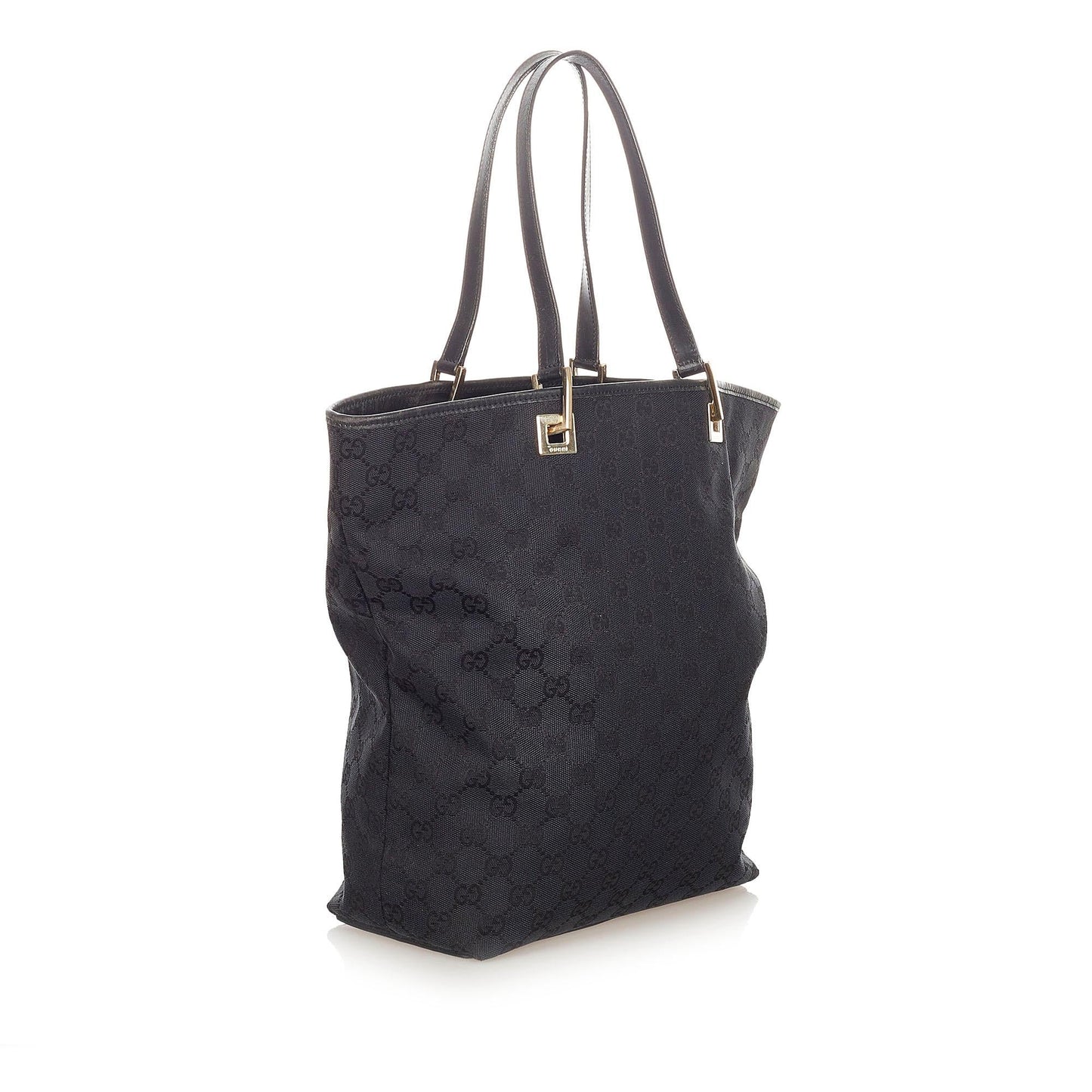 Gucci GG SHG Canvas Black Tote Bag 17