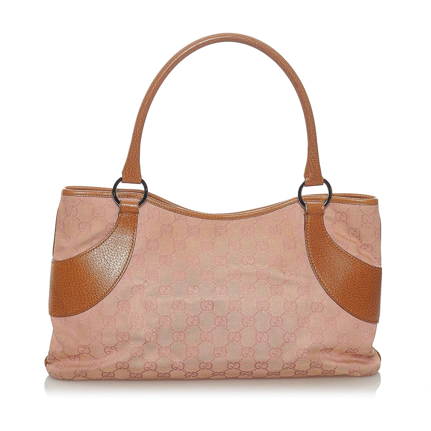 Gucci GG SHG Canvas Brown Pink Tote Bag 3