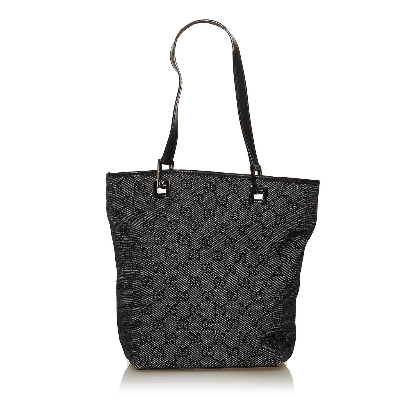 Gucci GG SHG Canvas Black Grey Tote Bag