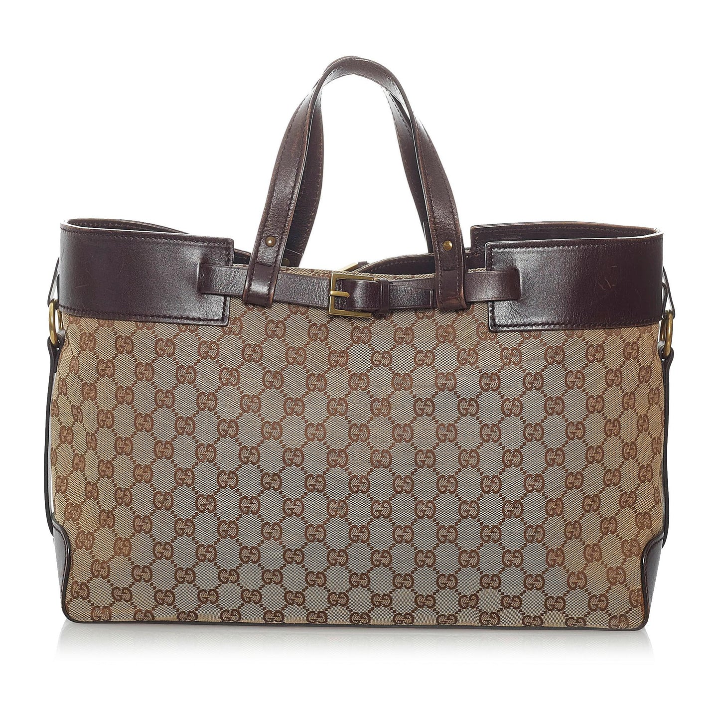 Gucci GG SHG Canvas Brown Tote Bag 28