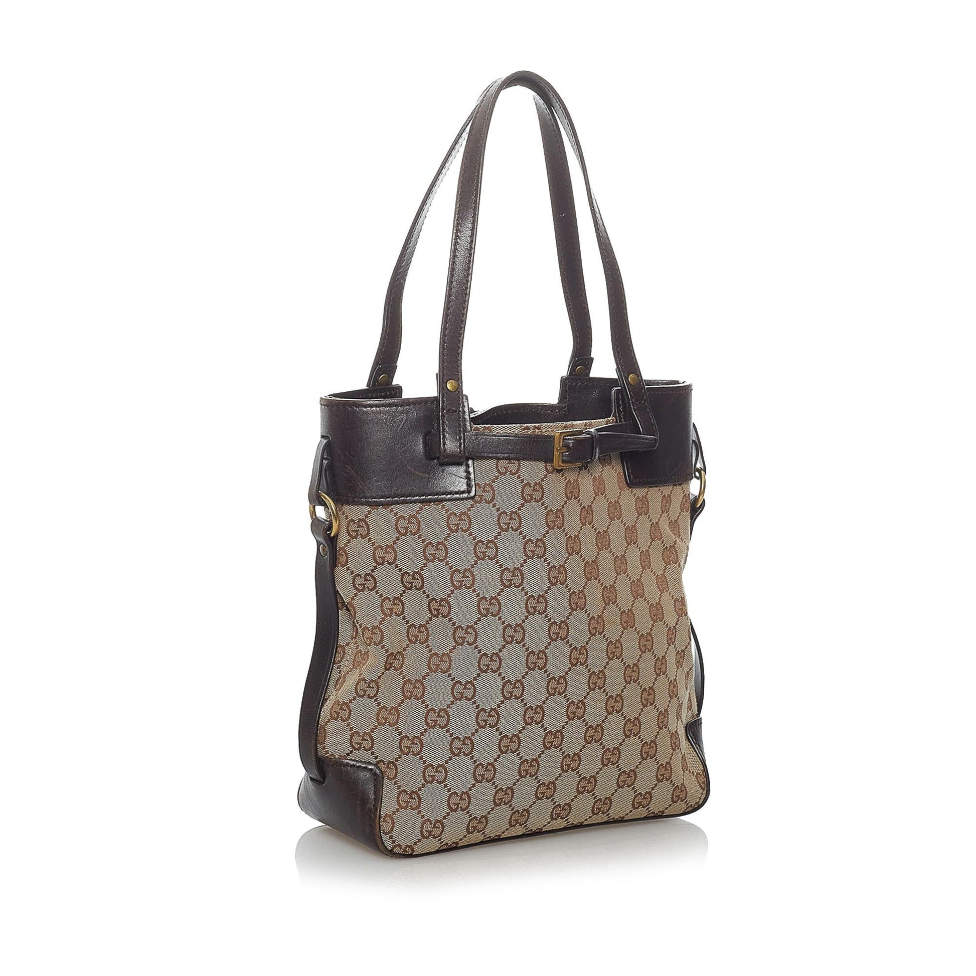 Gucci GG SHG Canvas Brown Tote Bag 29