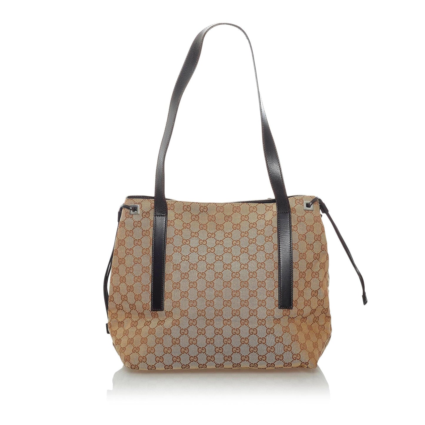 Gucci GG SHG Canvas Black Brown Tote Bag 3