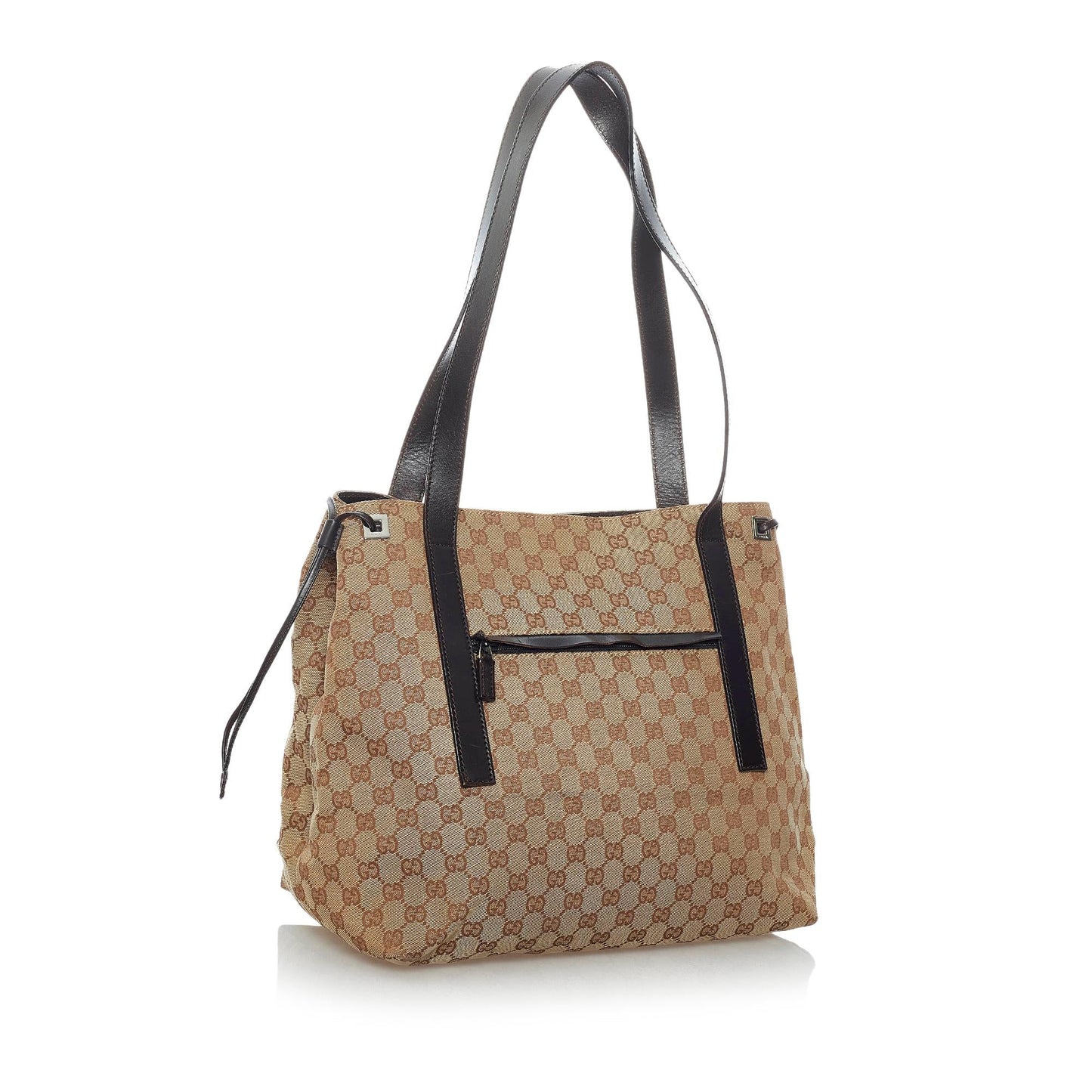 Gucci GG SHG Canvas Black Brown Tote Bag 3