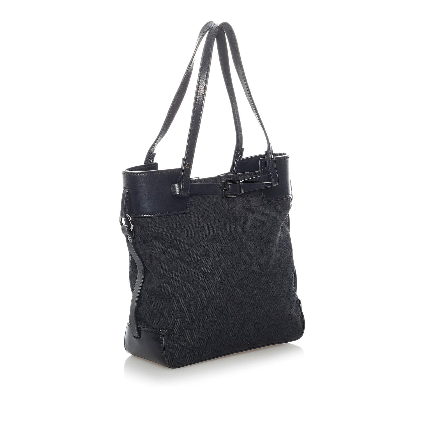Gucci GG SHG Canvas Black Tote Bag 18