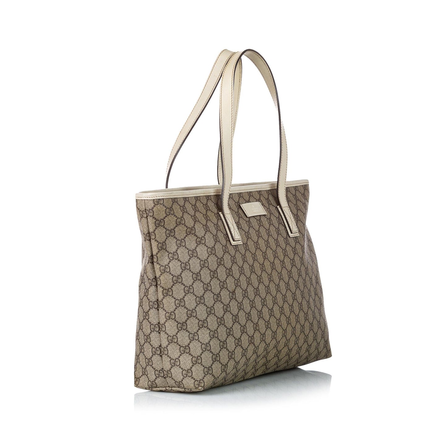 Gucci GG SHG Canvas Calf Brown Tote Bag 8