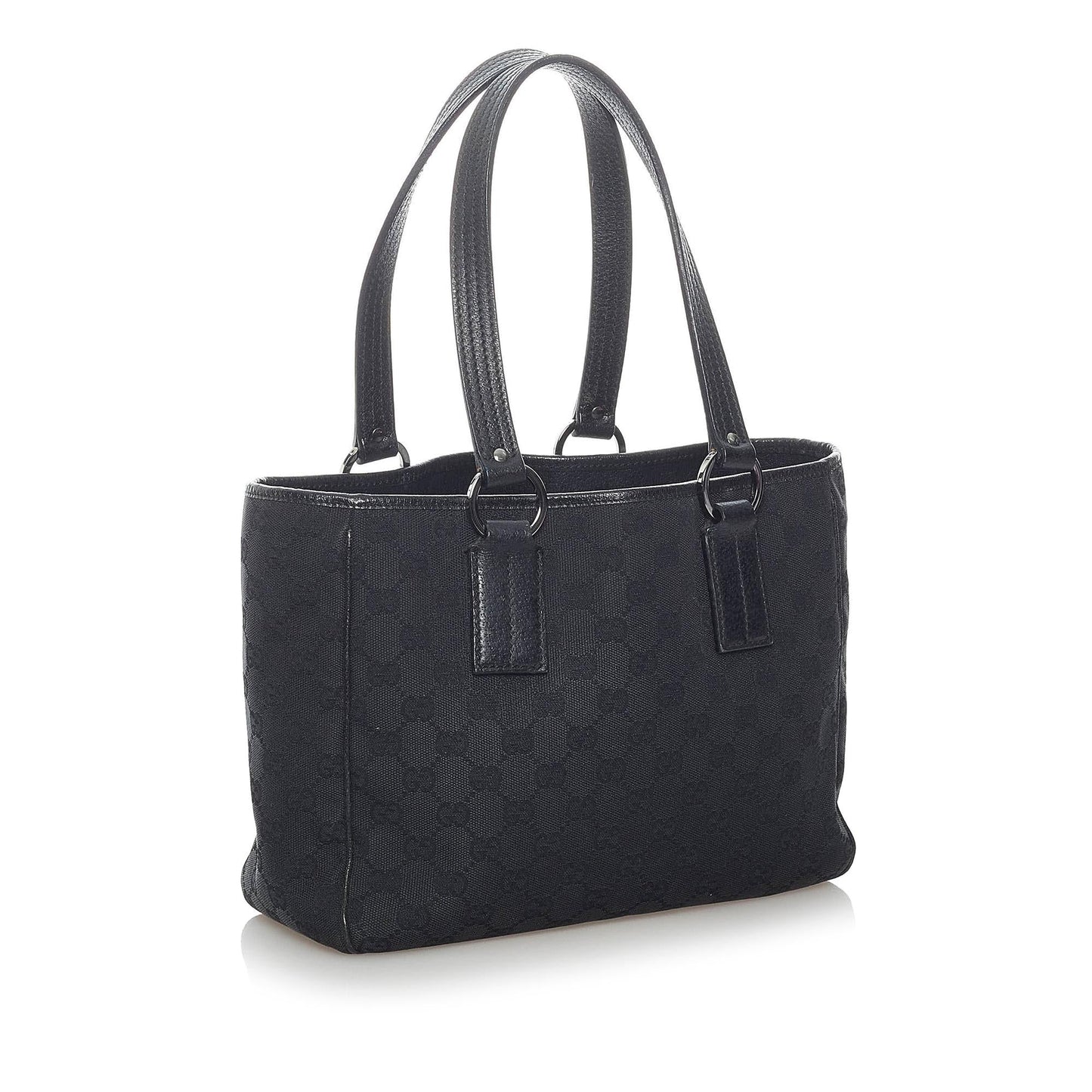 Gucci GG SHG Canvas Black Tote Bag 19