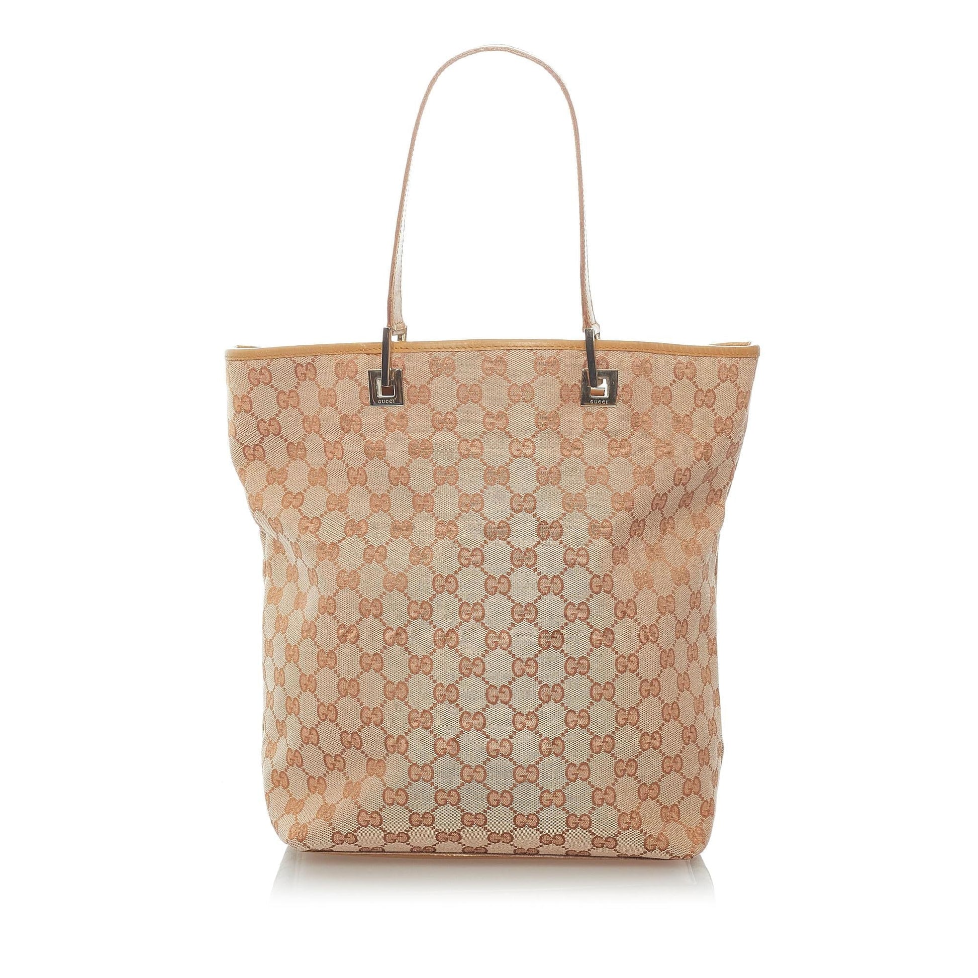 Gucci GG SHG Canvas Brown Tote Bag 33