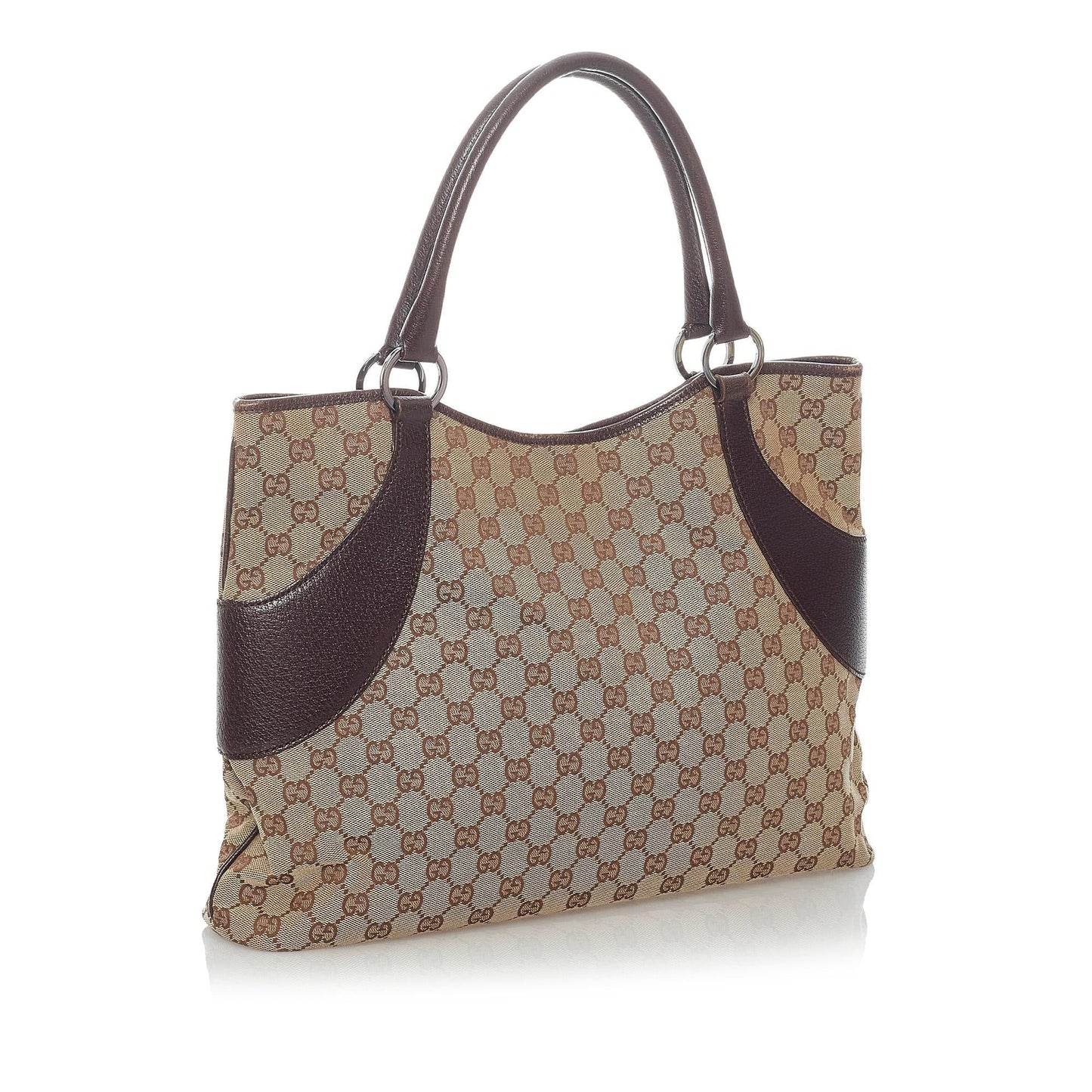 Gucci GG SHG Canvas Brown Tote Bag 32