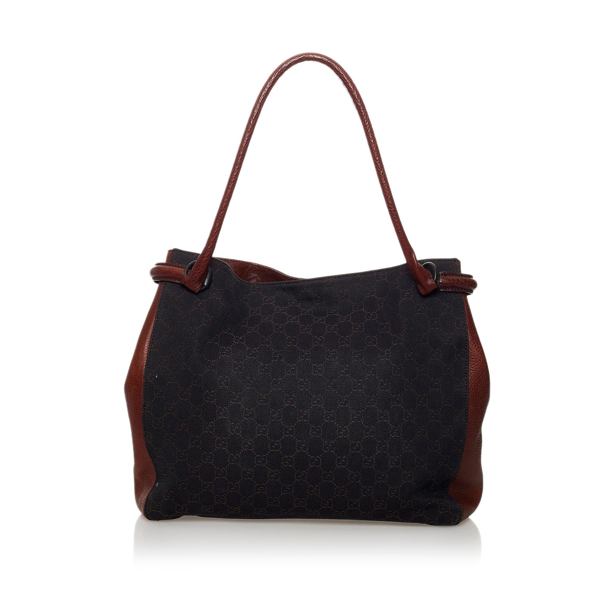 Gucci GG SHG Canvas Black Tote Bag 20
