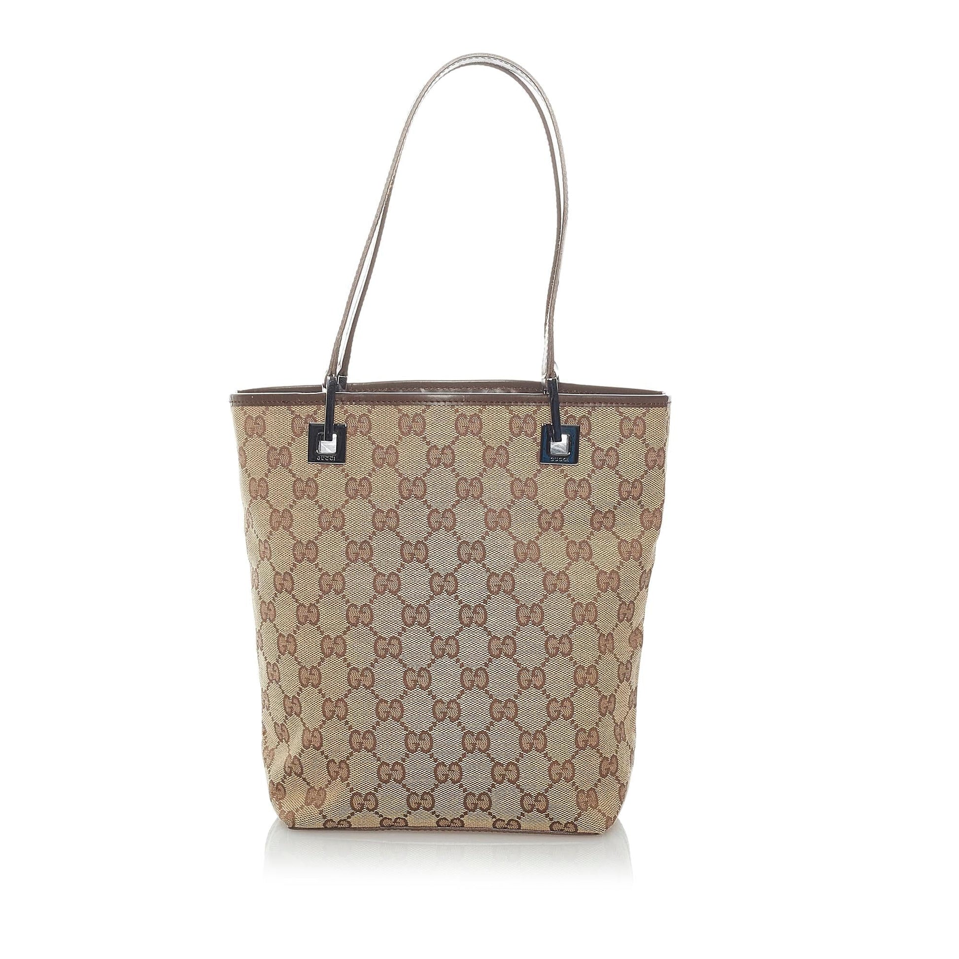 Gucci GG SHG Canvas Brown Tote Bag 39