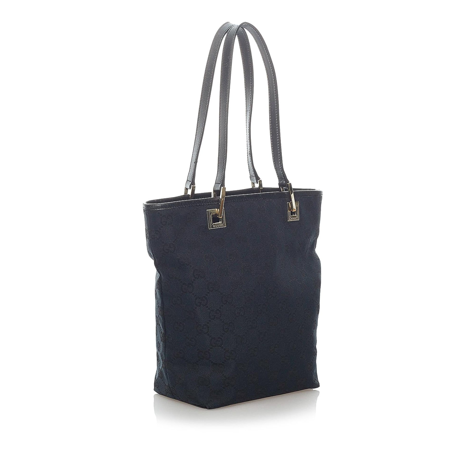 Gucci GG SHG Canvas Black Tote Bag 21