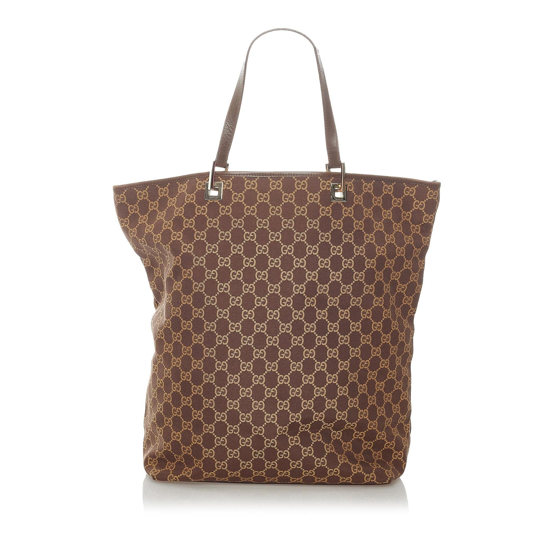 Gucci GG SHG Canvas Brown Tote Bag 41