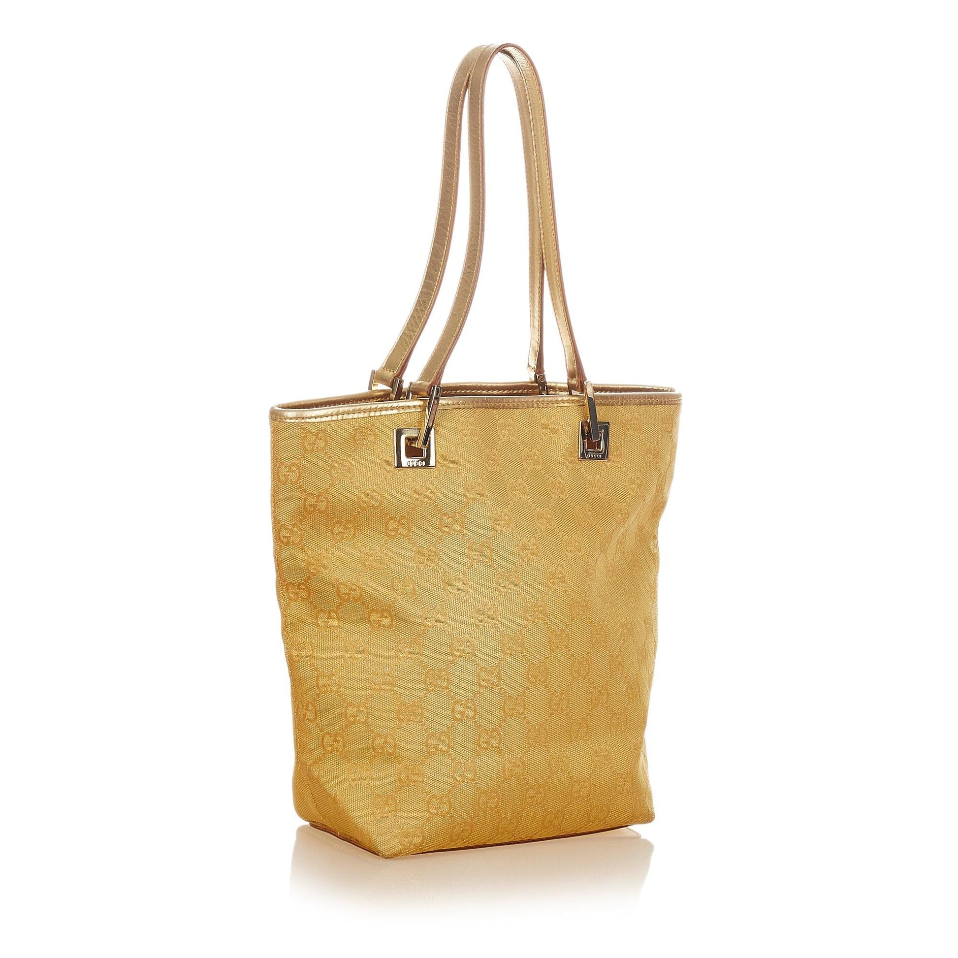 Gucci GG SHG Canvas Brown Tote Bag 44