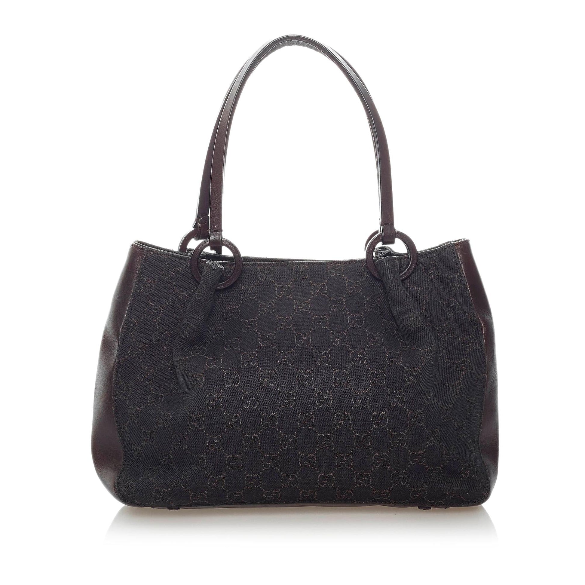 Gucci GG SHG Canvas Brown Tote Bag