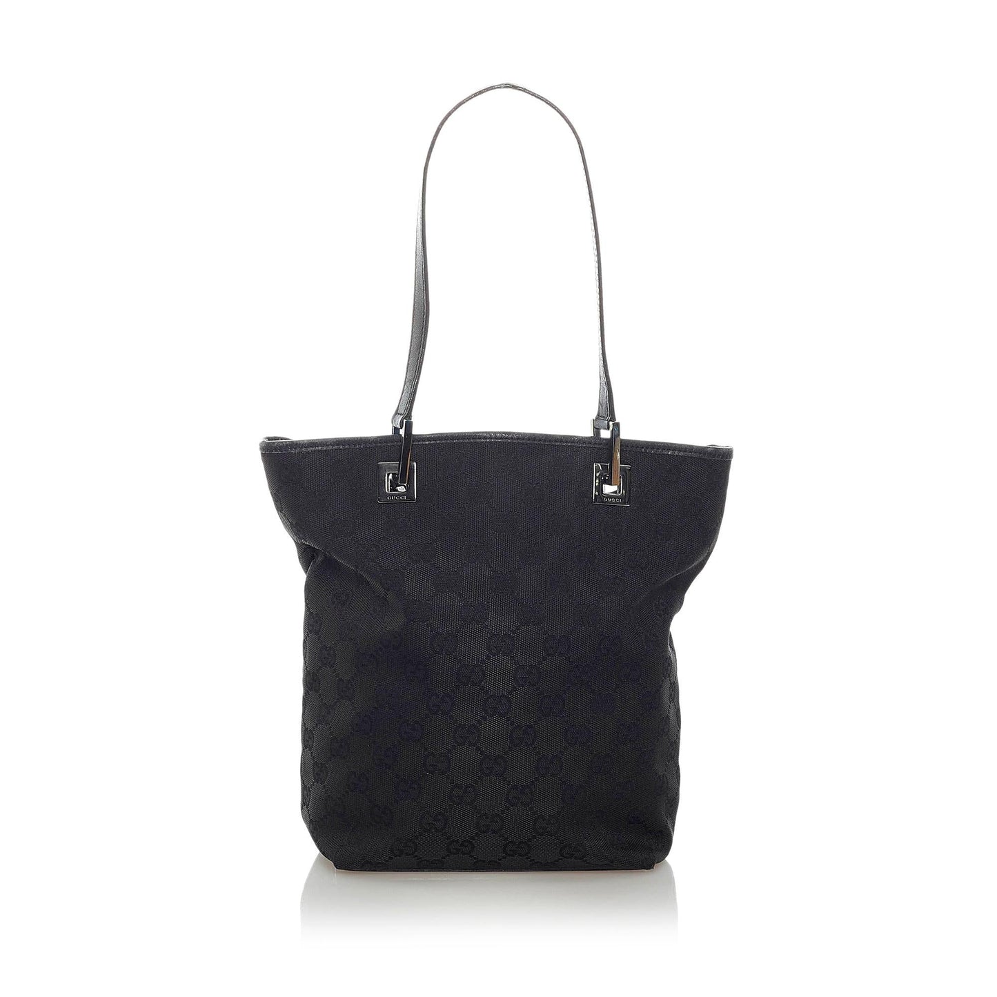 Gucci GG SHG Canvas Black Tote Bag 22