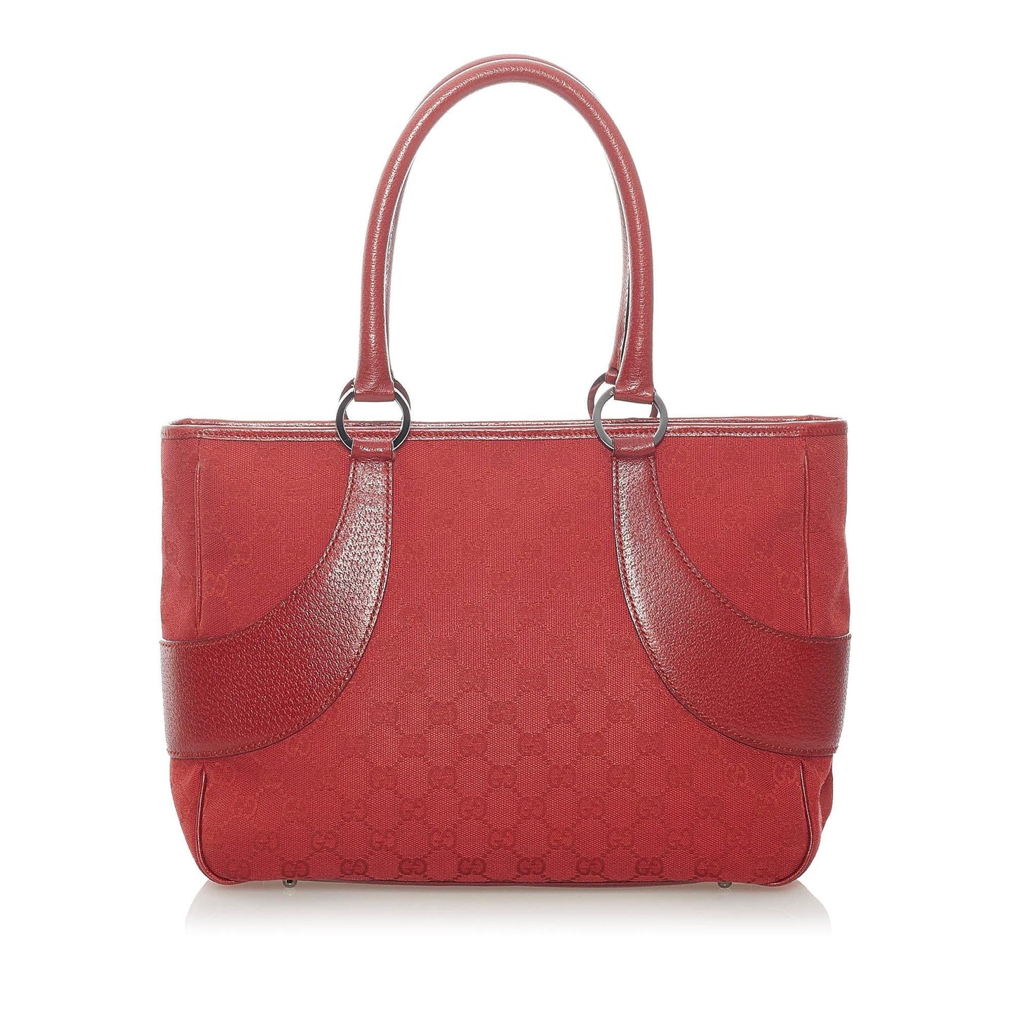 Gucci GG SHG Canvas Red Tote Bag 7