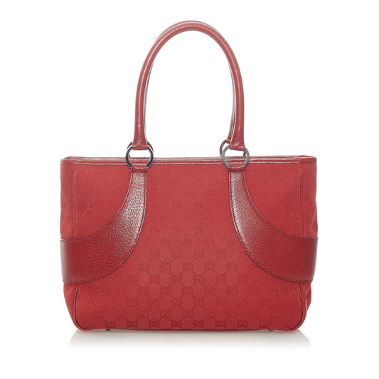 Gucci GG SHG Canvas Red Tote Bag 7