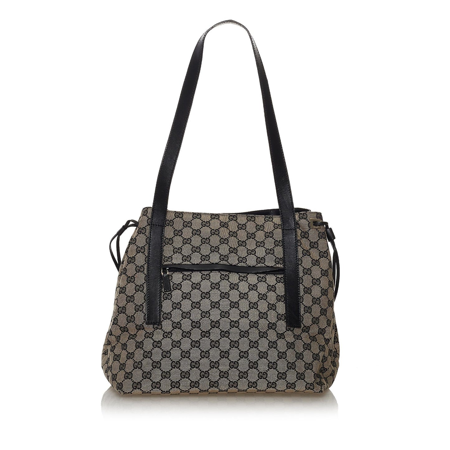 Gucci GG SHG Canvas Black Brown Tote Bag