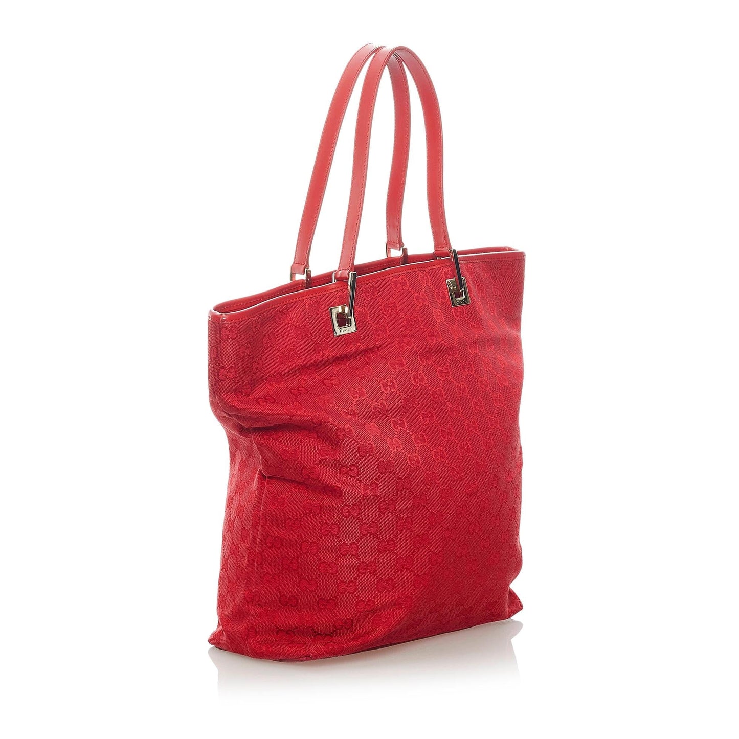 Gucci GG SHG Canvas Red Tote Bag