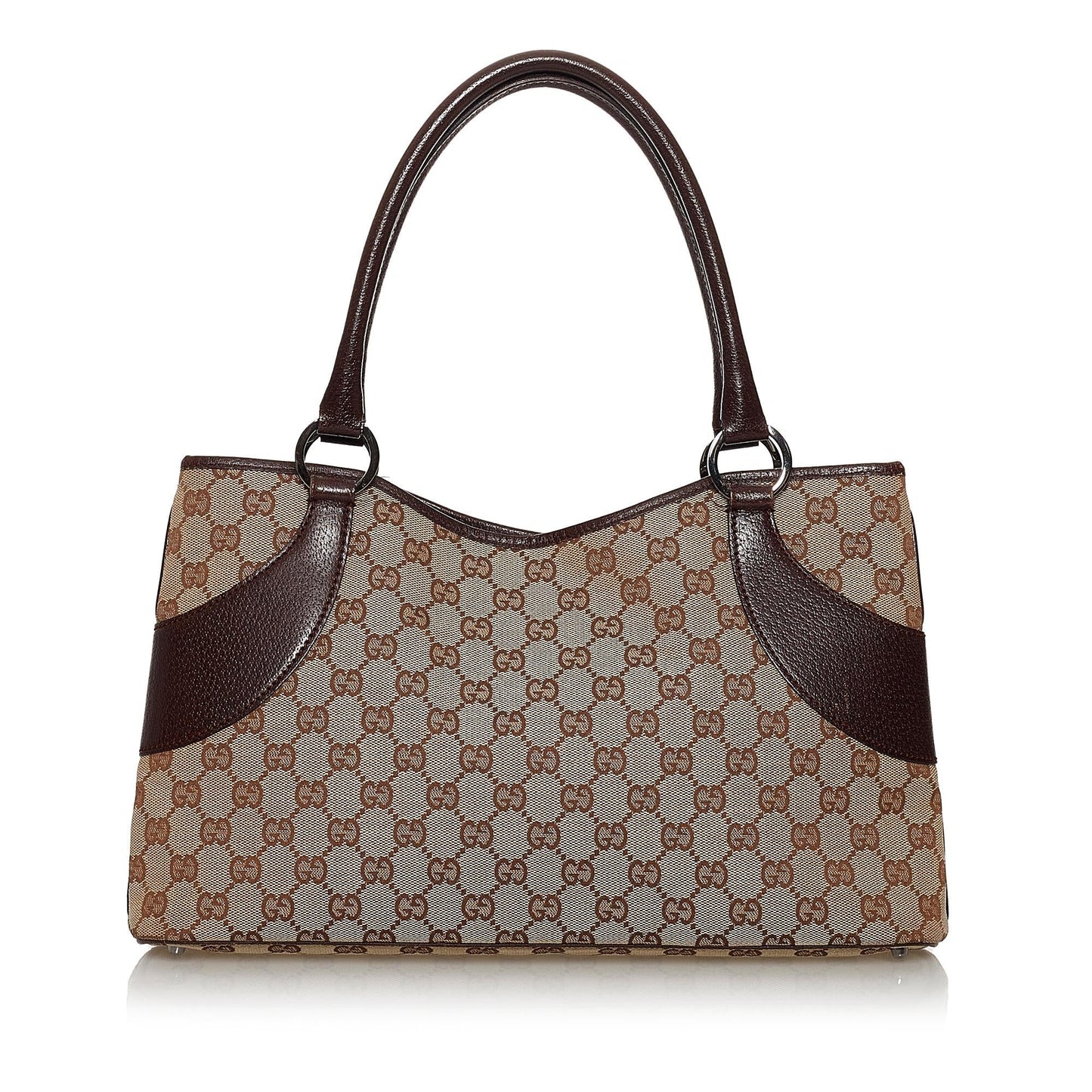 Gucci GG SHG Canvas Brown Tote Bag 8