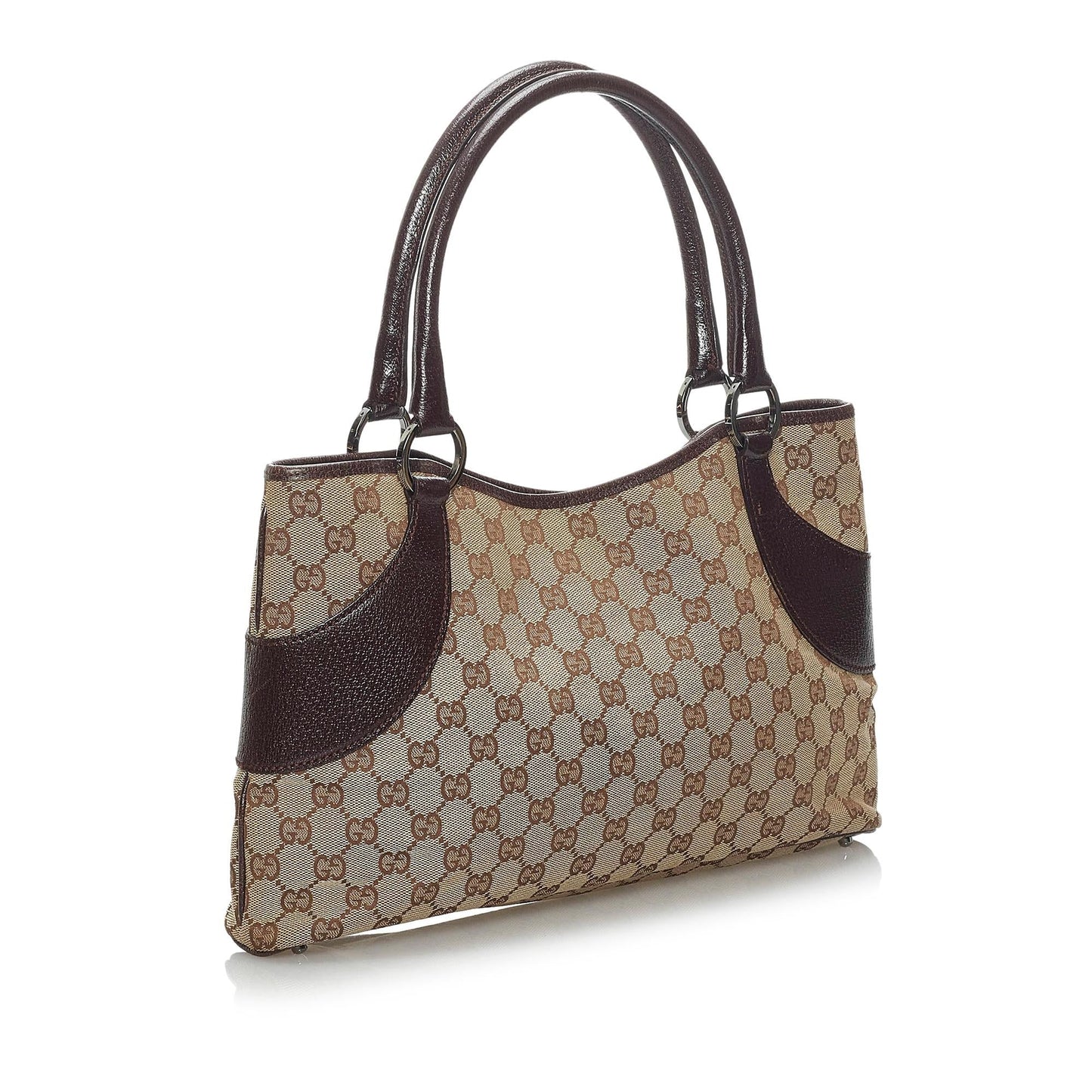 Gucci GG SHG Canvas Brown Tote Bag 10