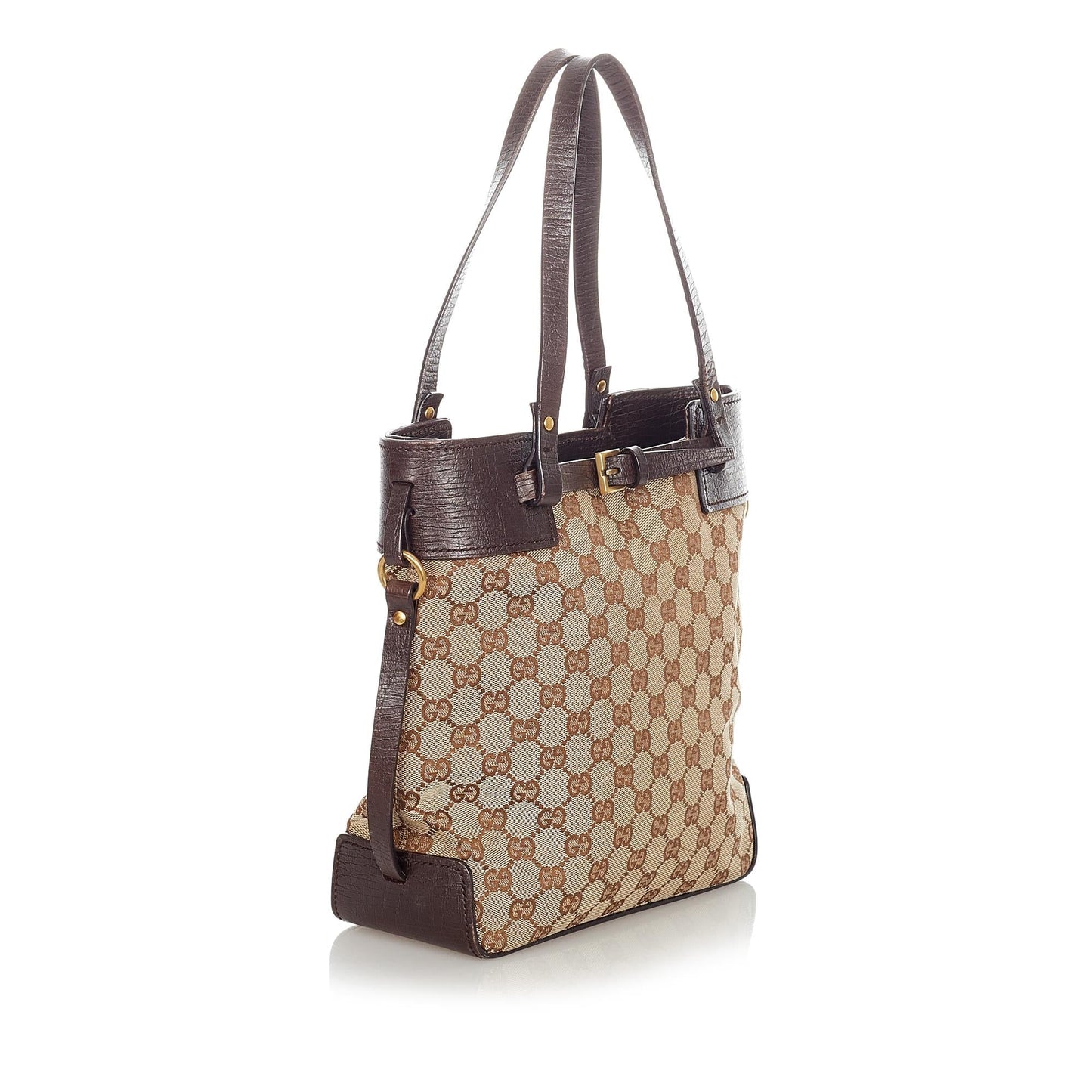 Gucci GG SHG Canvas Brown Tote Bag 11