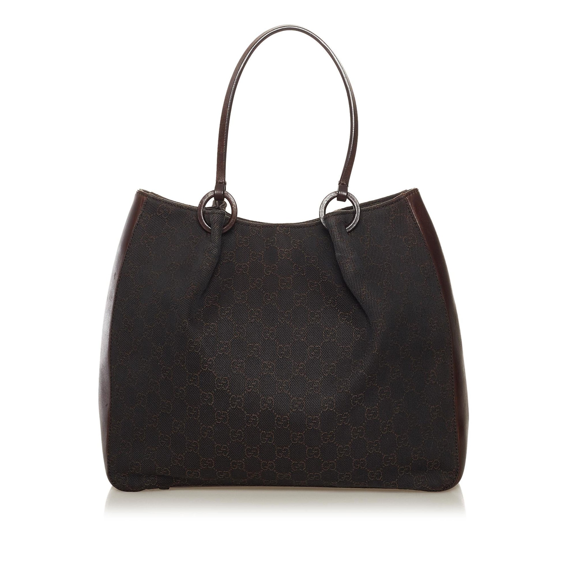 Gucci GG SHG Canvas Brown Tote Bag 12