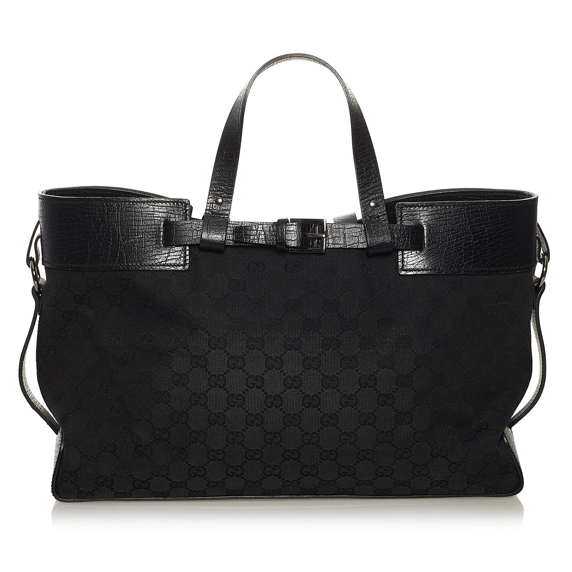 Gucci GG SHG Canvas Black Tote Bag 8