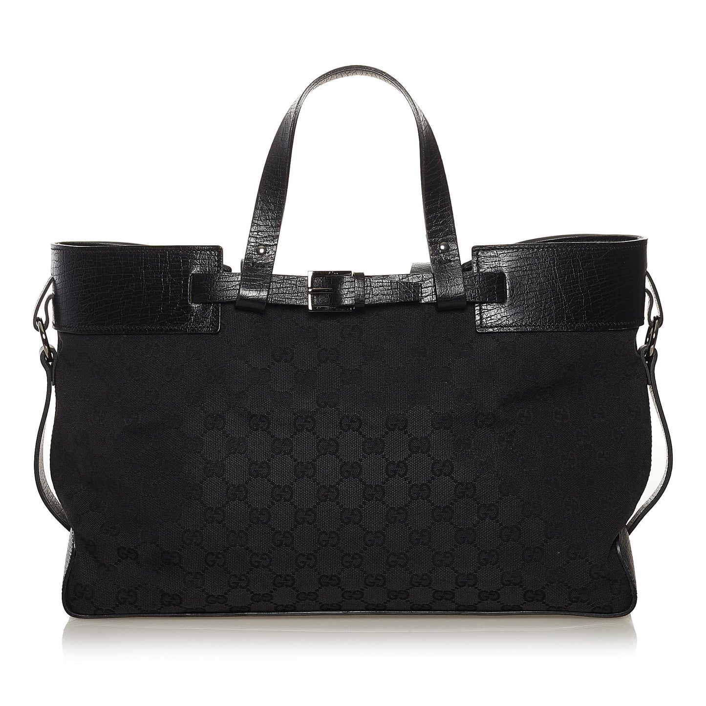 Gucci GG SHG Canvas Black Tote Bag 8