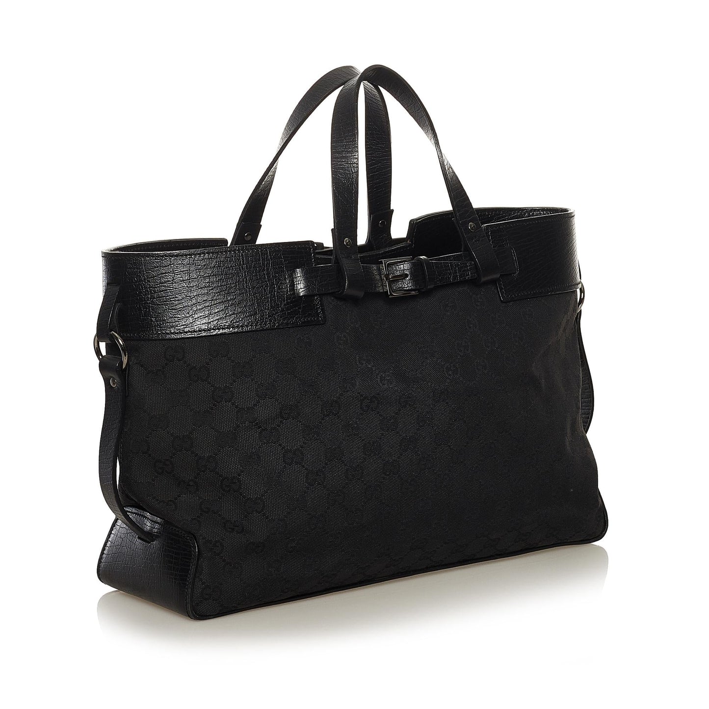Gucci GG SHG Canvas Black Tote Bag 8