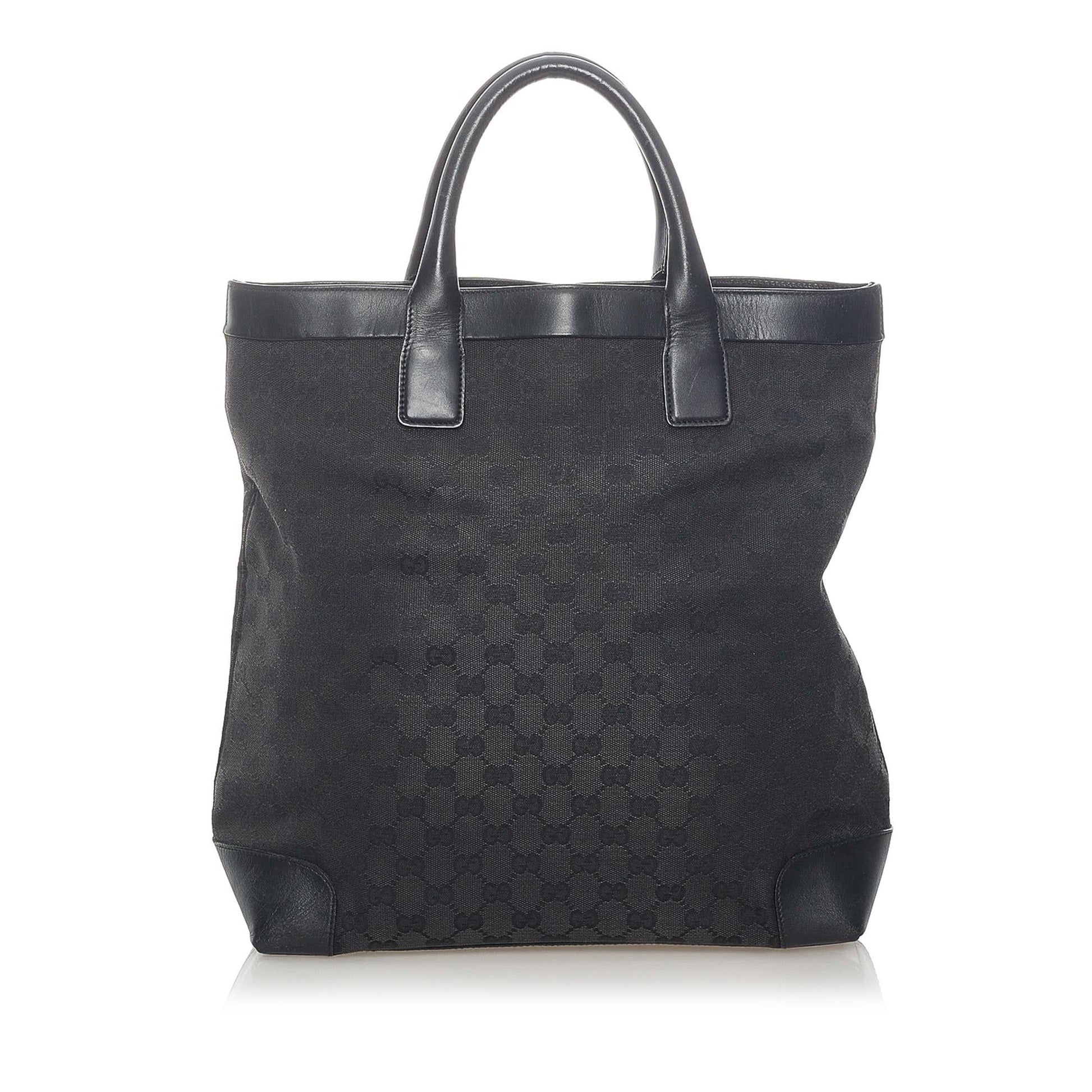 Gucci GG SHG Canvas Black Tote Bag