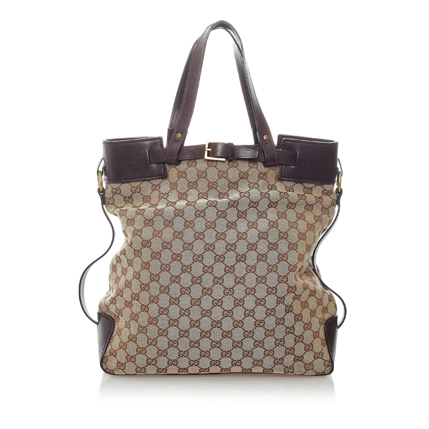Gucci GG SHG Canvas Brown Tote Bag 16