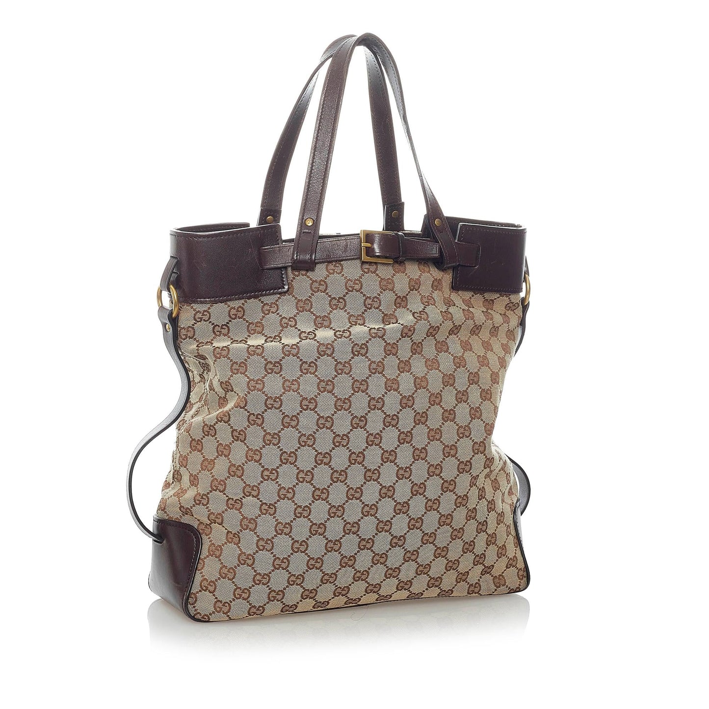 Gucci GG SHG Canvas Brown Tote Bag 16