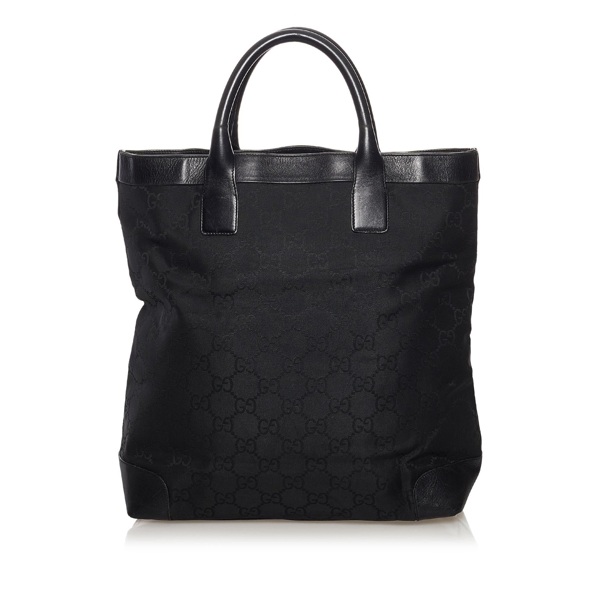 Gucci GG SHG Canvas Black Tote Bag Bag Shg