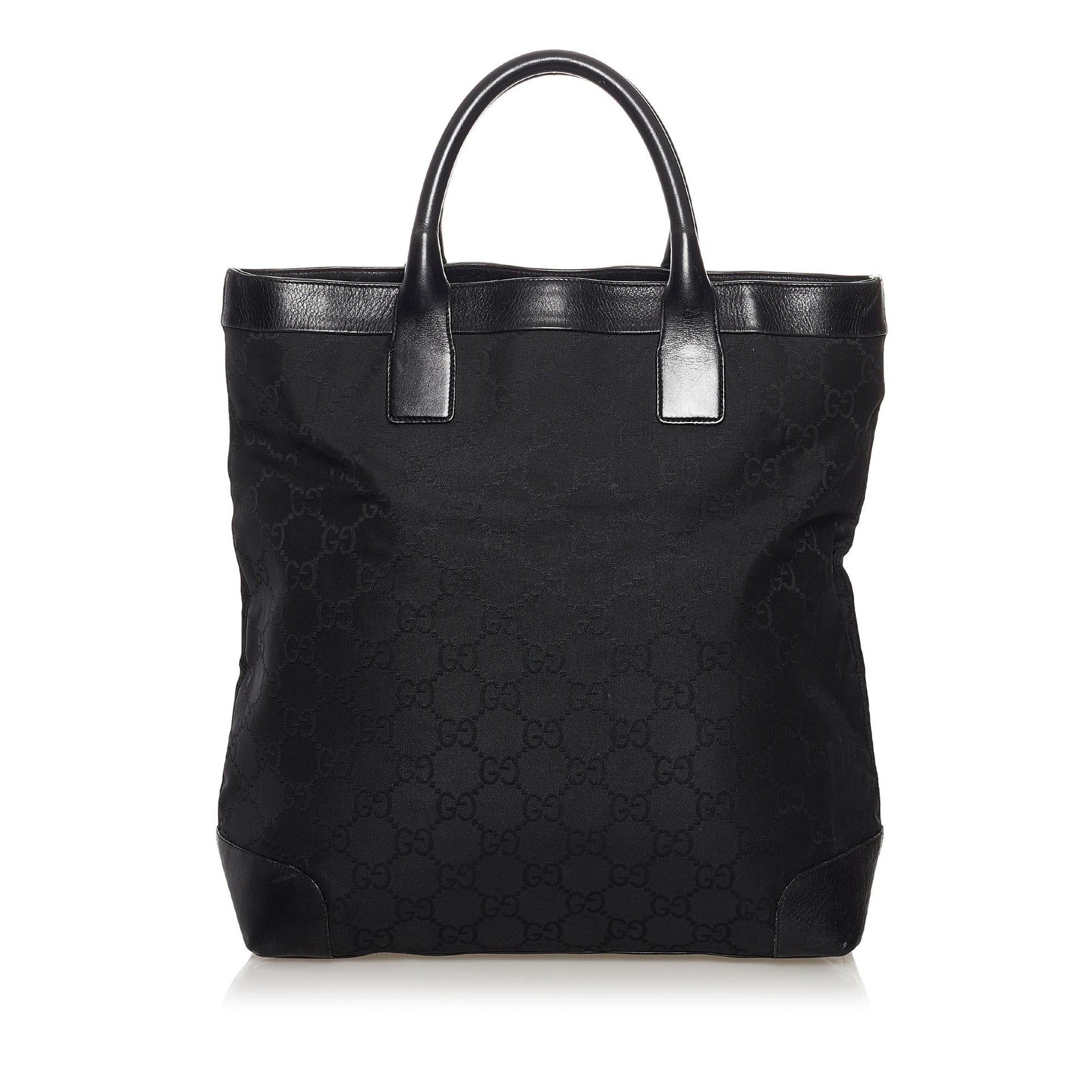 Gucci GG SHG Canvas Black Tote Bag Bag Shg