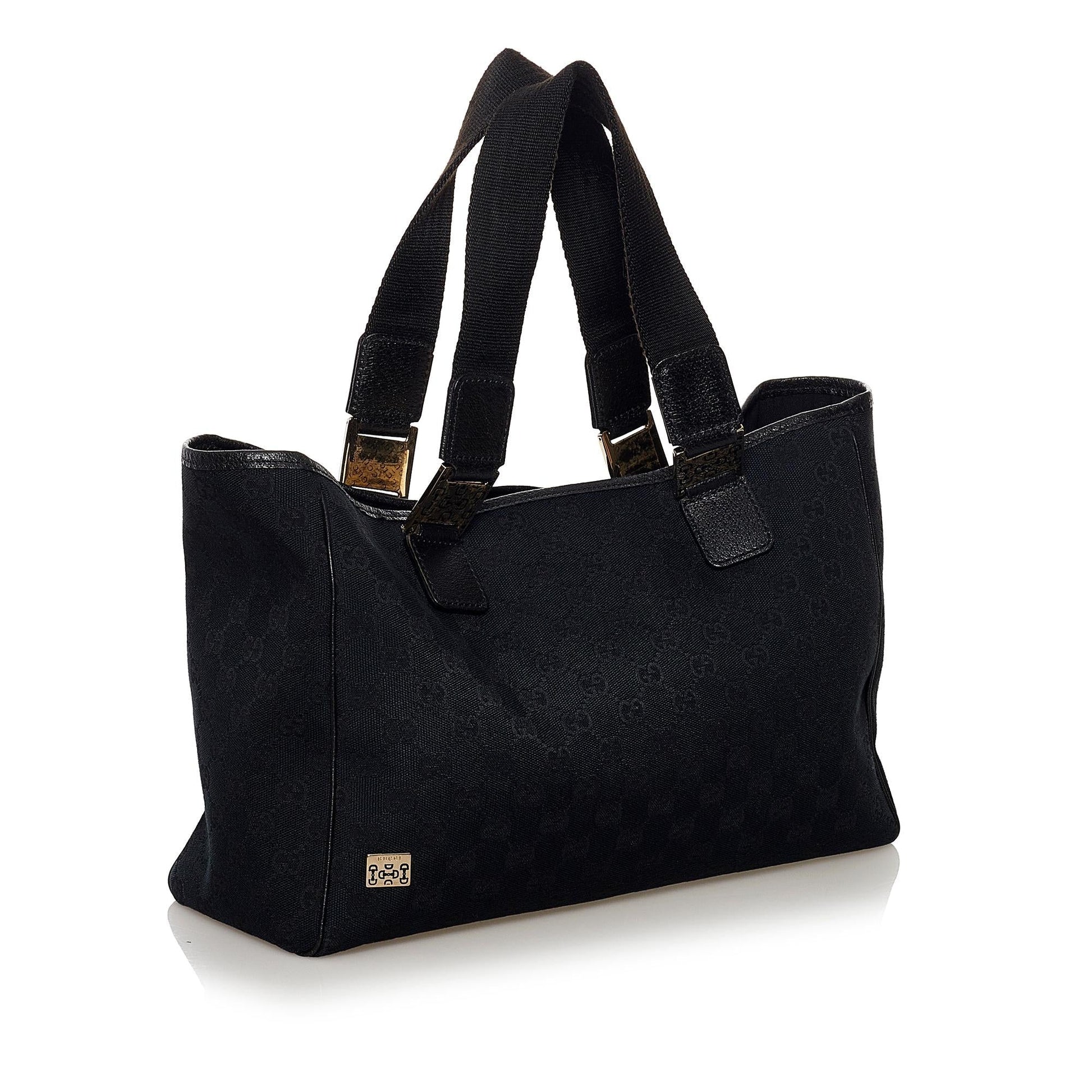 Gucci GG SHG Canvas Black Tote Bag 4