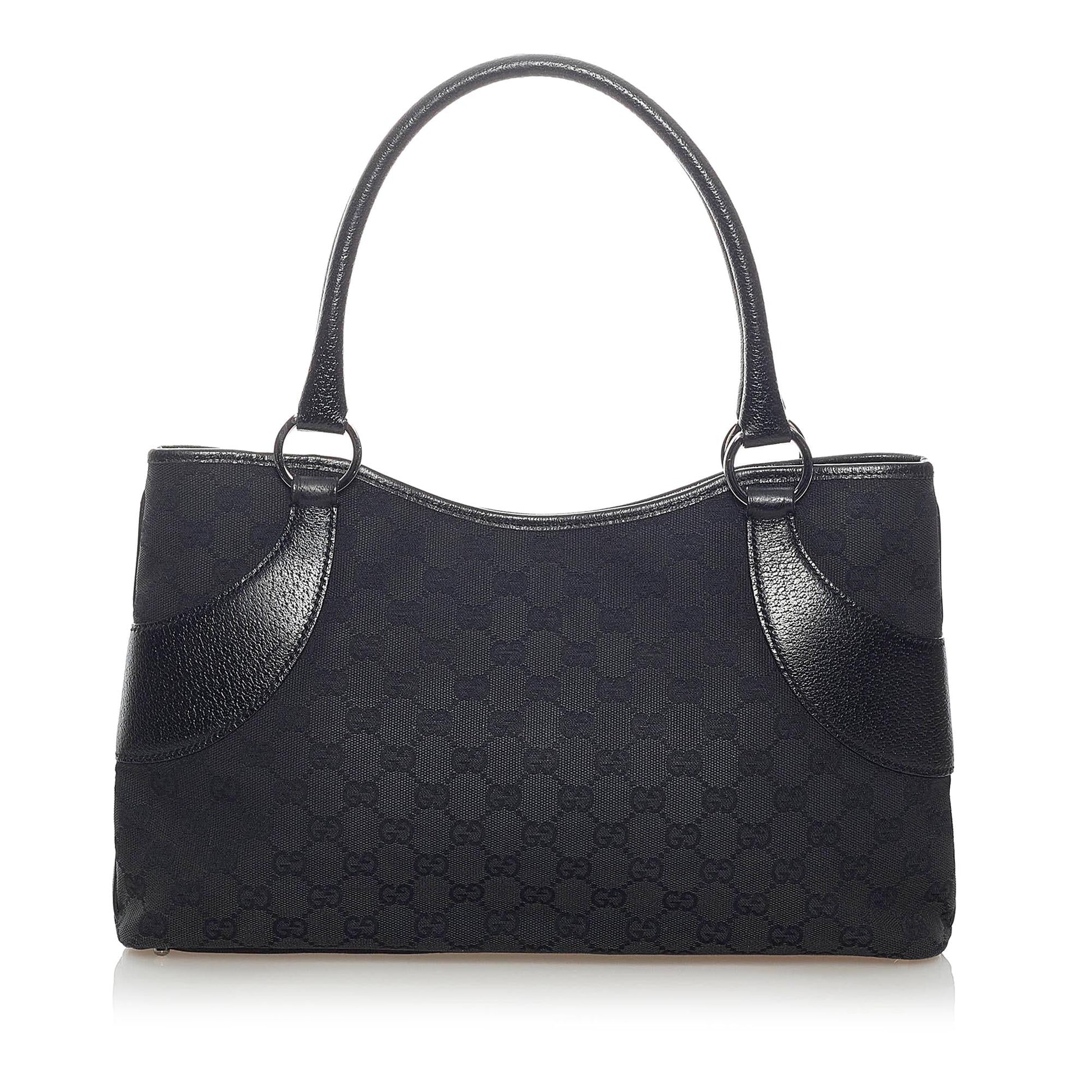 Gucci GG SHG Canvas Black Tote Bag 3