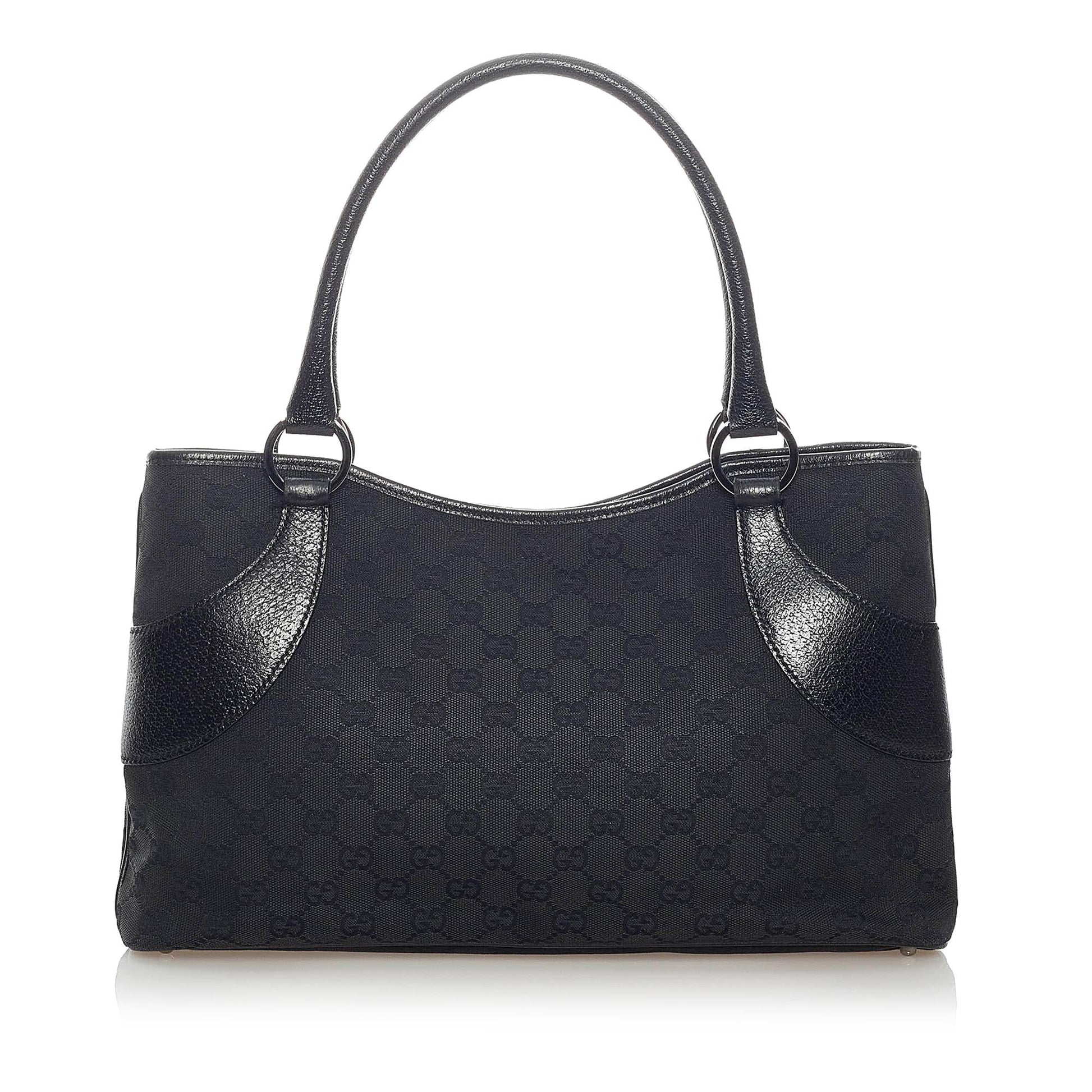 Gucci GG SHG Canvas Black Tote Bag 3