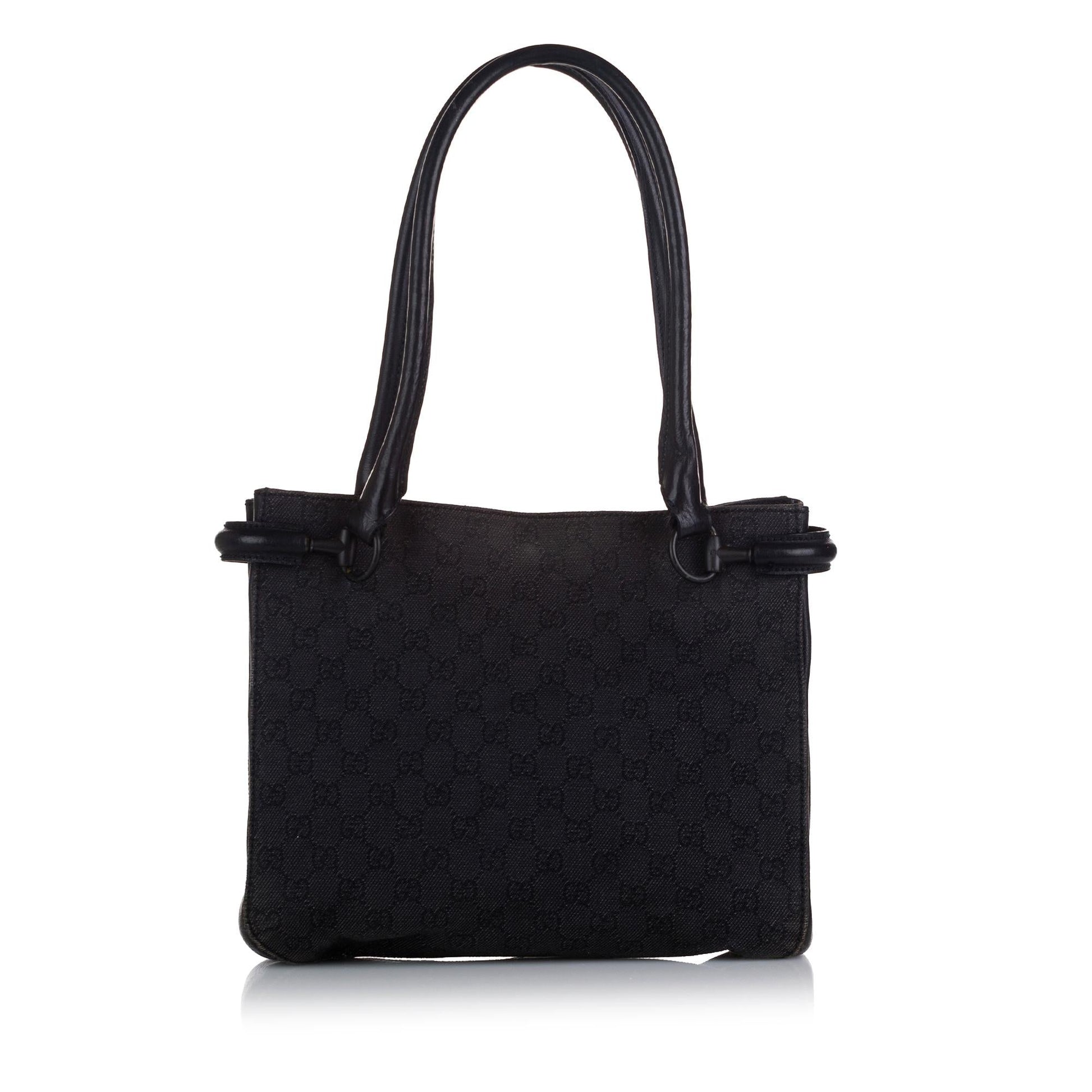Gucci GG SHG Canvas Black Tote Bag 10