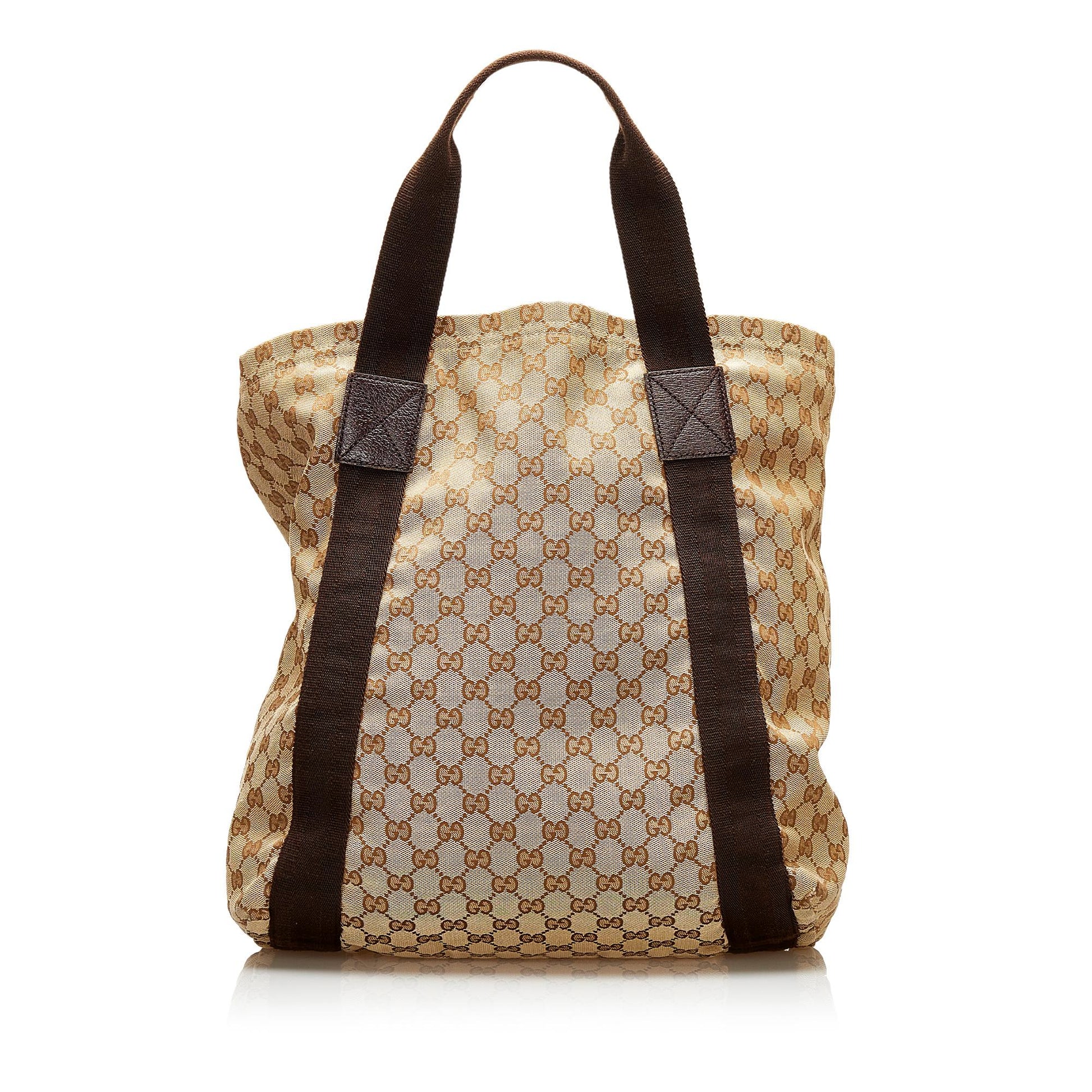 Gucci GG SHG Canvas Brown Tote Bag 21